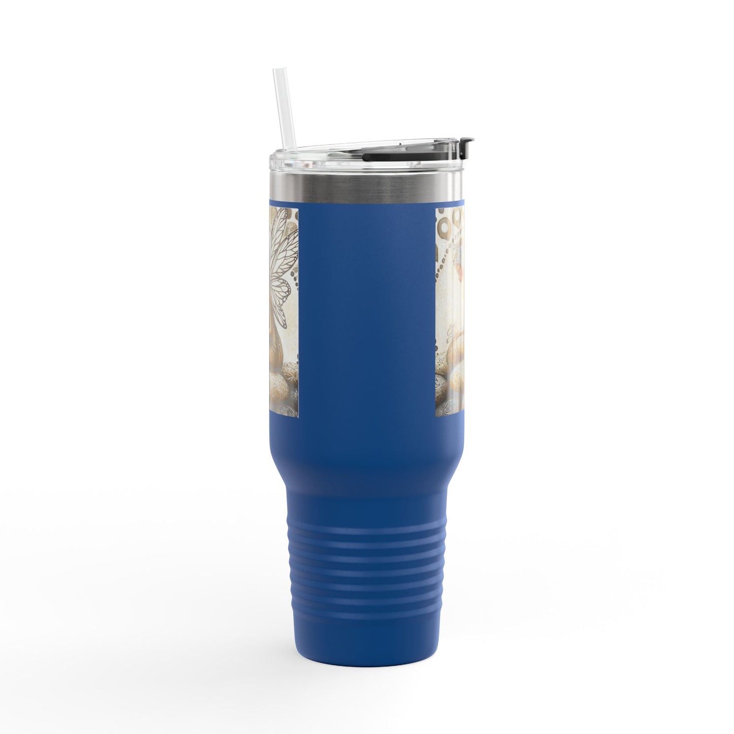 Good Fortune Stone Fairy Travel Mug, 40oz | Insulated Coffee Cup | Gifts for Nature Lovers | Boho Decor | Relaxation Gift