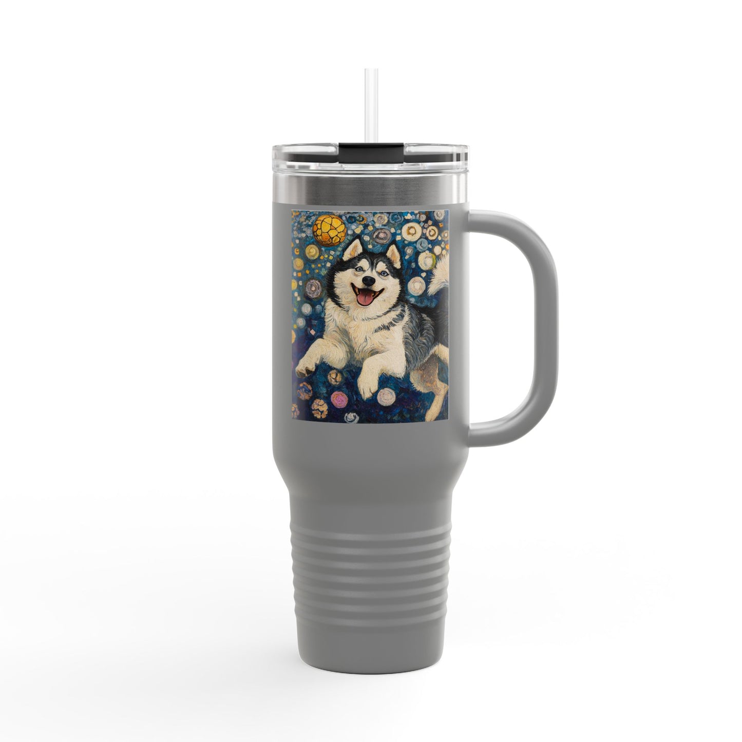 Husky Insulated Travel Mug, 40oz - Perfect for Dog Lovers, Gifts, Outdoors, Travel, Coffee and Tea Enthusiasts