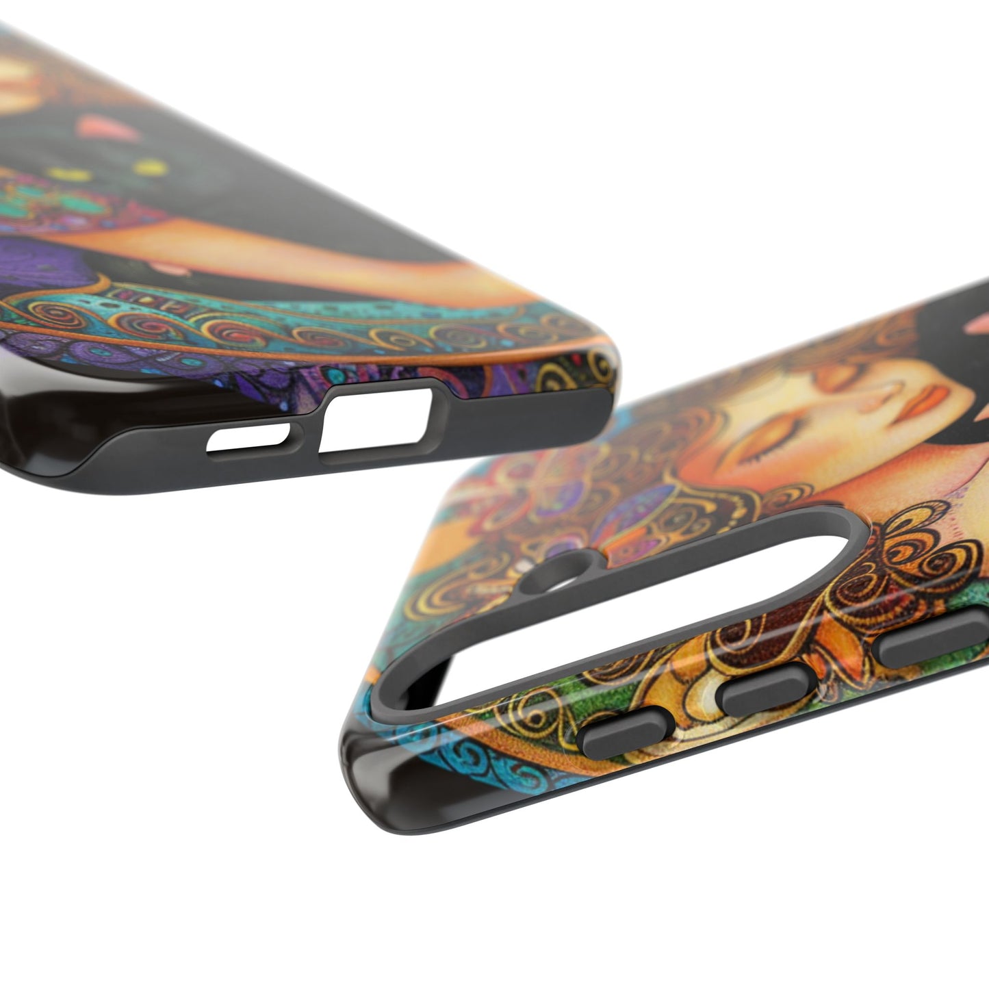 Colorful Cat Art Phone Case, Tough Phone Cover for Cat Lovers, Gift for Pet Owners, Artistic Mobile Case, Cute Cat Design