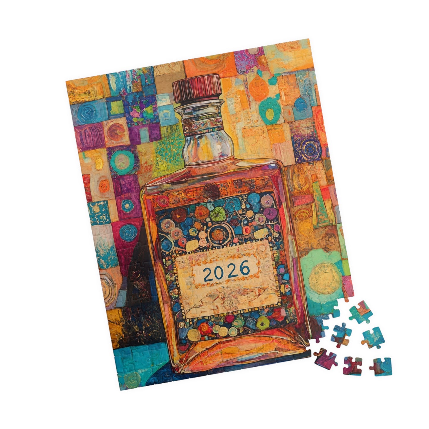 Happy New Year 2026 Tequila Bottle Puzzle