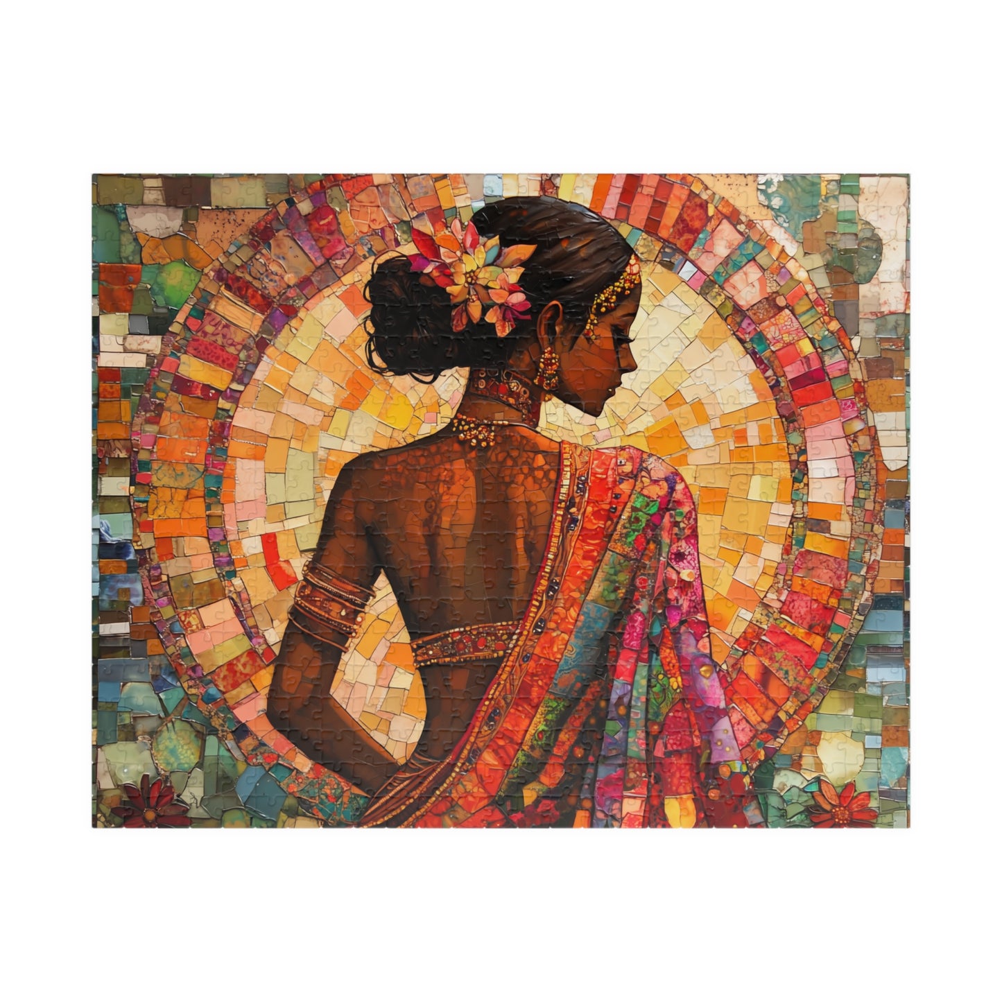 Boho Woman Garden Jigsaw Puzzle