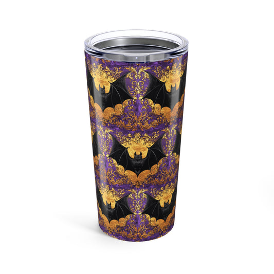 Baroque Bat Halloween Tumbler, 20oz Halloween Drinkware, Spooky Travel Mug, Fall Decoration, Gothic Gift