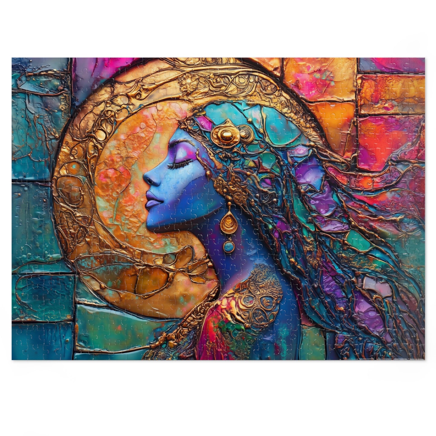 Bohemian Moon Goddess Jigsaw Puzzle