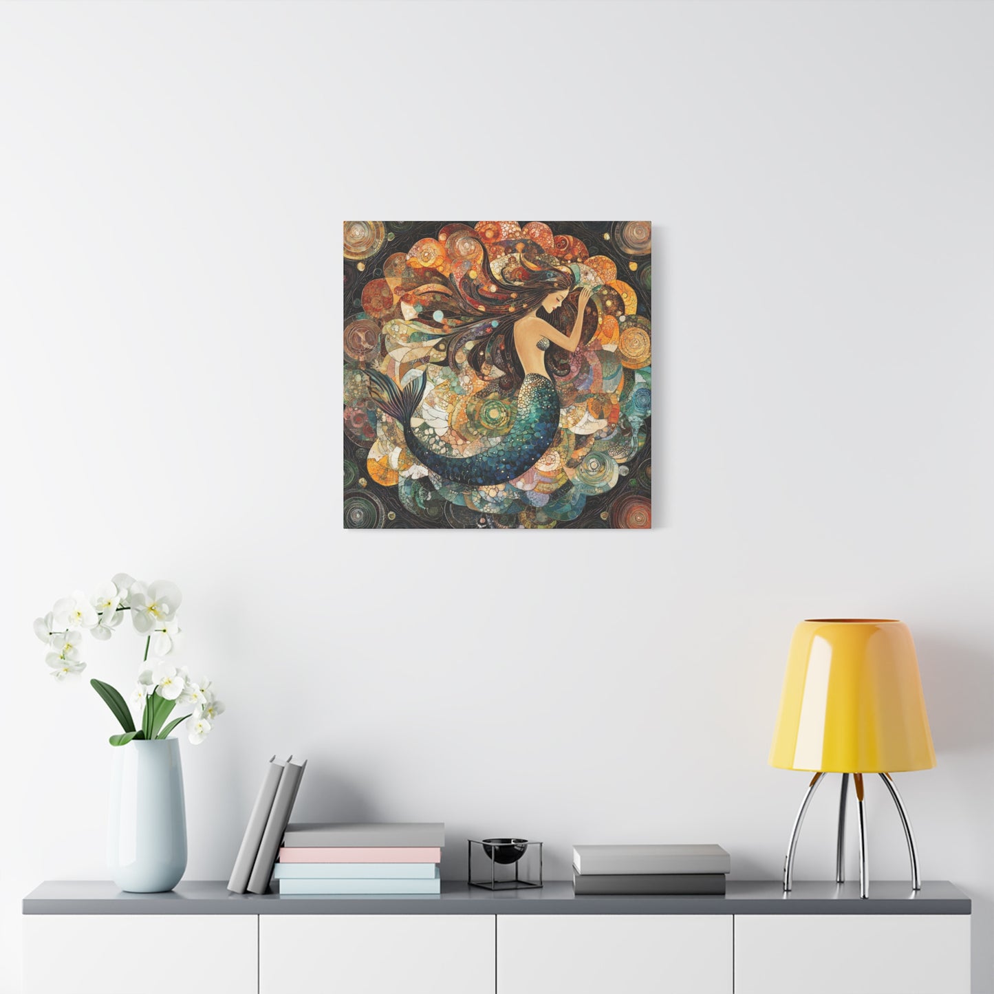 Mermaid Art Print, Canvas Wall Decor, Ocean-Themed Home Decor, Unique Gift for Mermaid Lovers, Nautical Wall Art, Coastal Decor