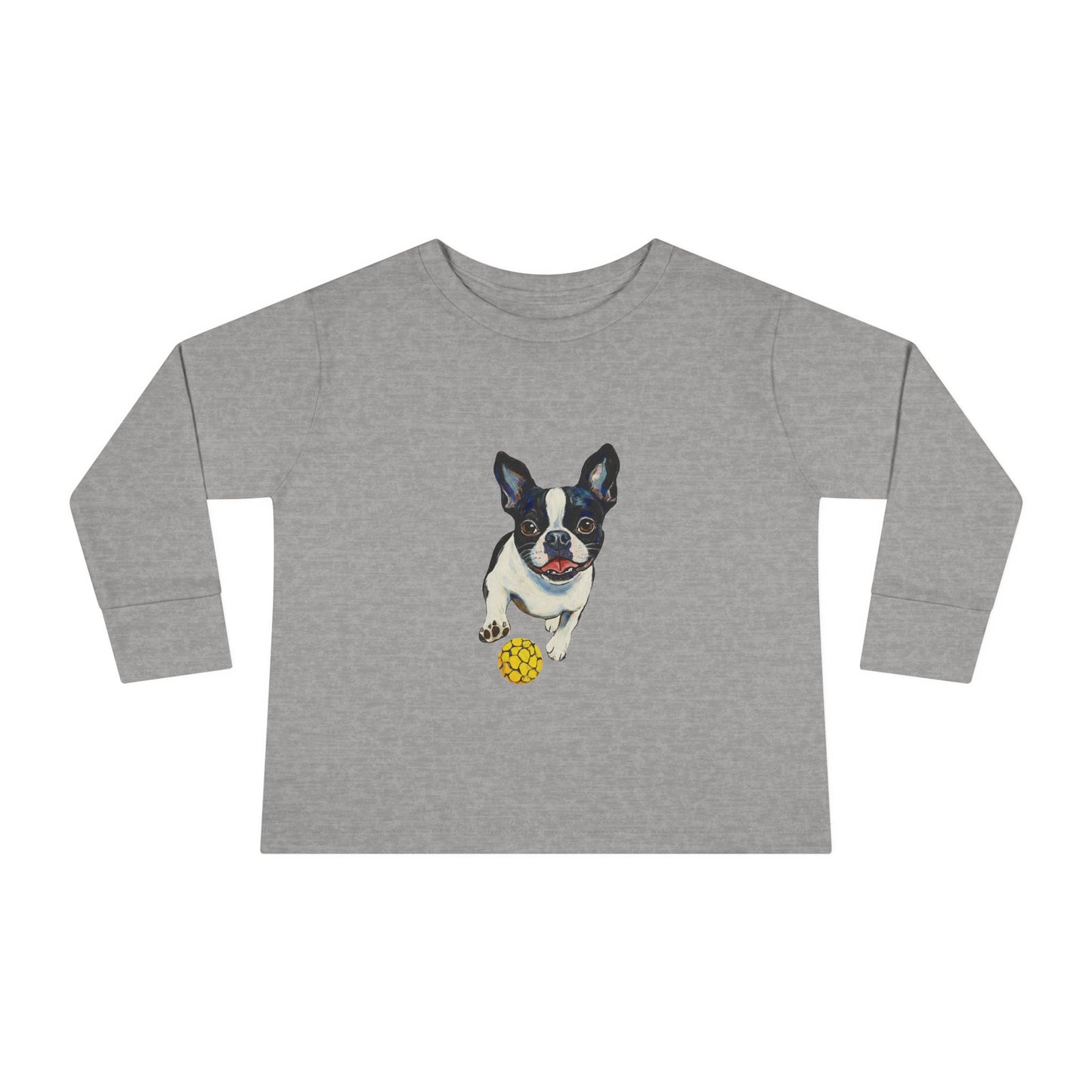 Boston Terrier Pickleball Toddler Long Sleeve Tee - Perfect for Playtime & Pet Lovers
