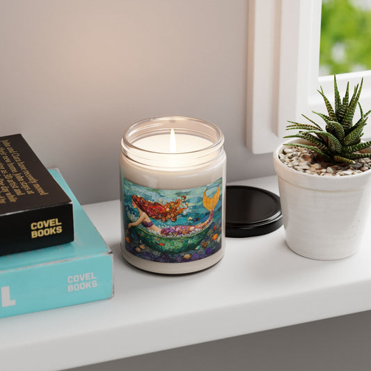 Mermaid Scented Soy Candle, Ocean Decor, Relaxation Gift, Home Fragrance, Coastal Vibes, Eco-Friendly Candle