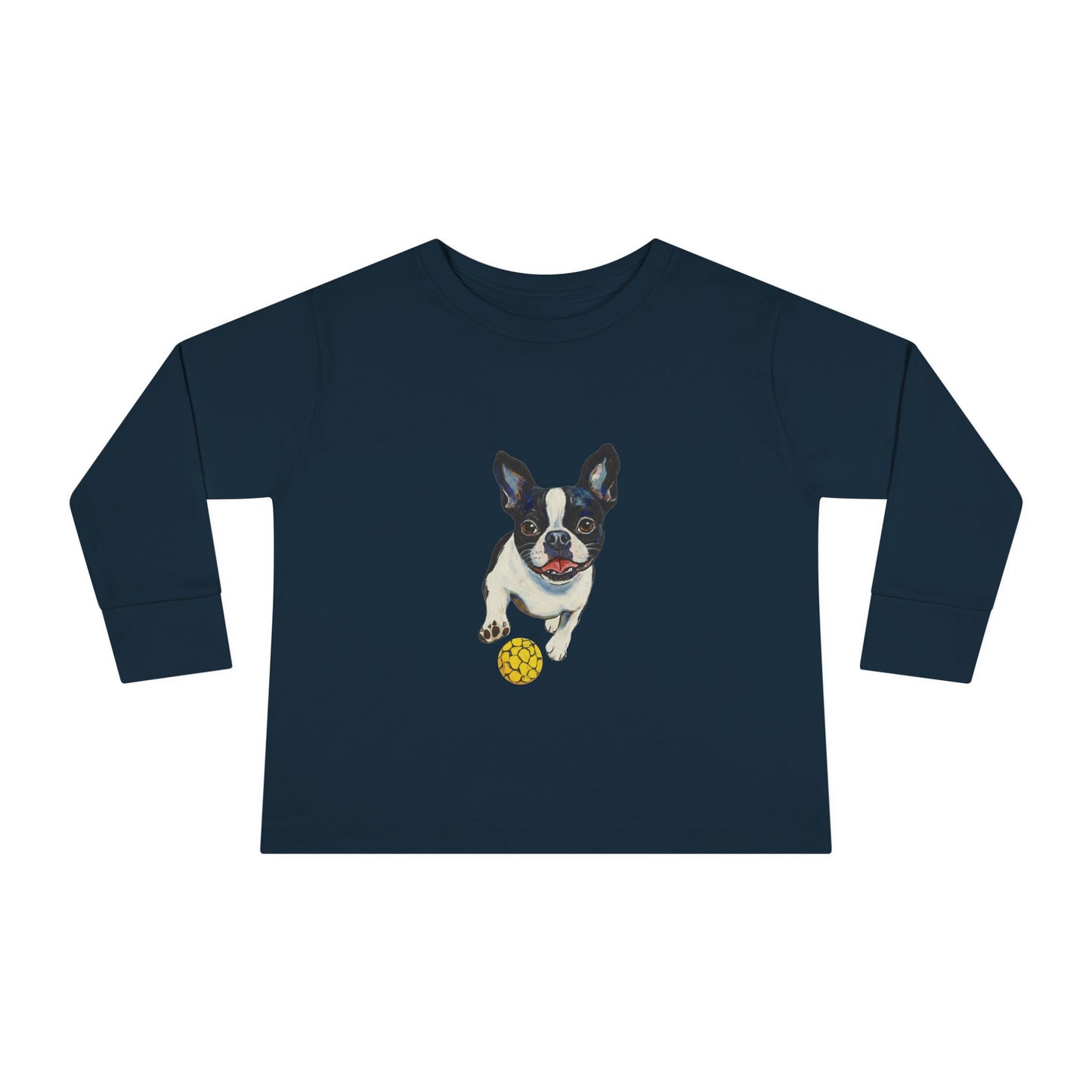 Boston Terrier Pickleball Toddler Long Sleeve Tee - Perfect for Playtime & Pet Lovers