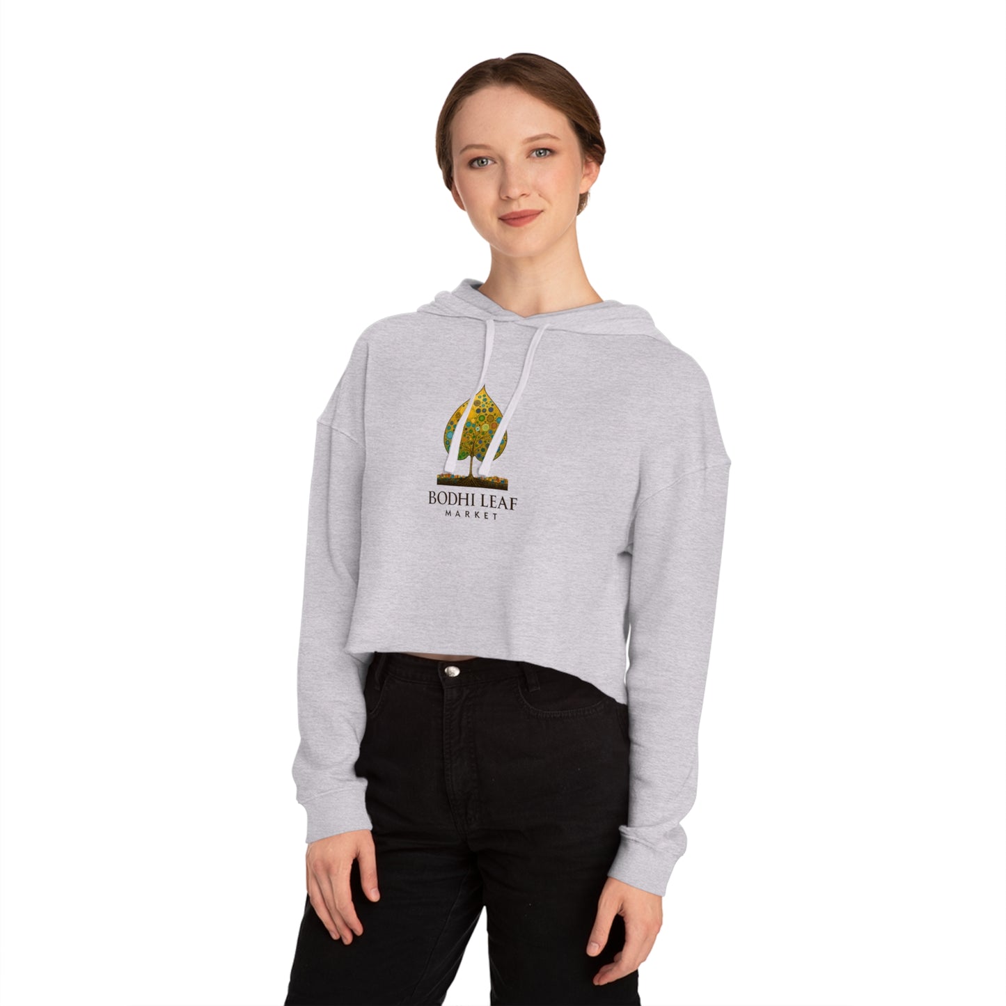 Bodhi Leaf Market Cropped Hoodie