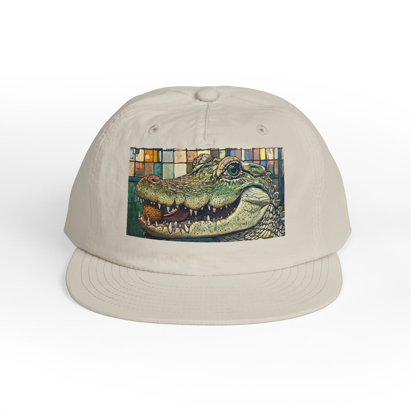 Alligator Bites Surf Cap, Beach Hat, Summer Accessory, Cute Gift, Outdoor Recreation, Unique Beach Style