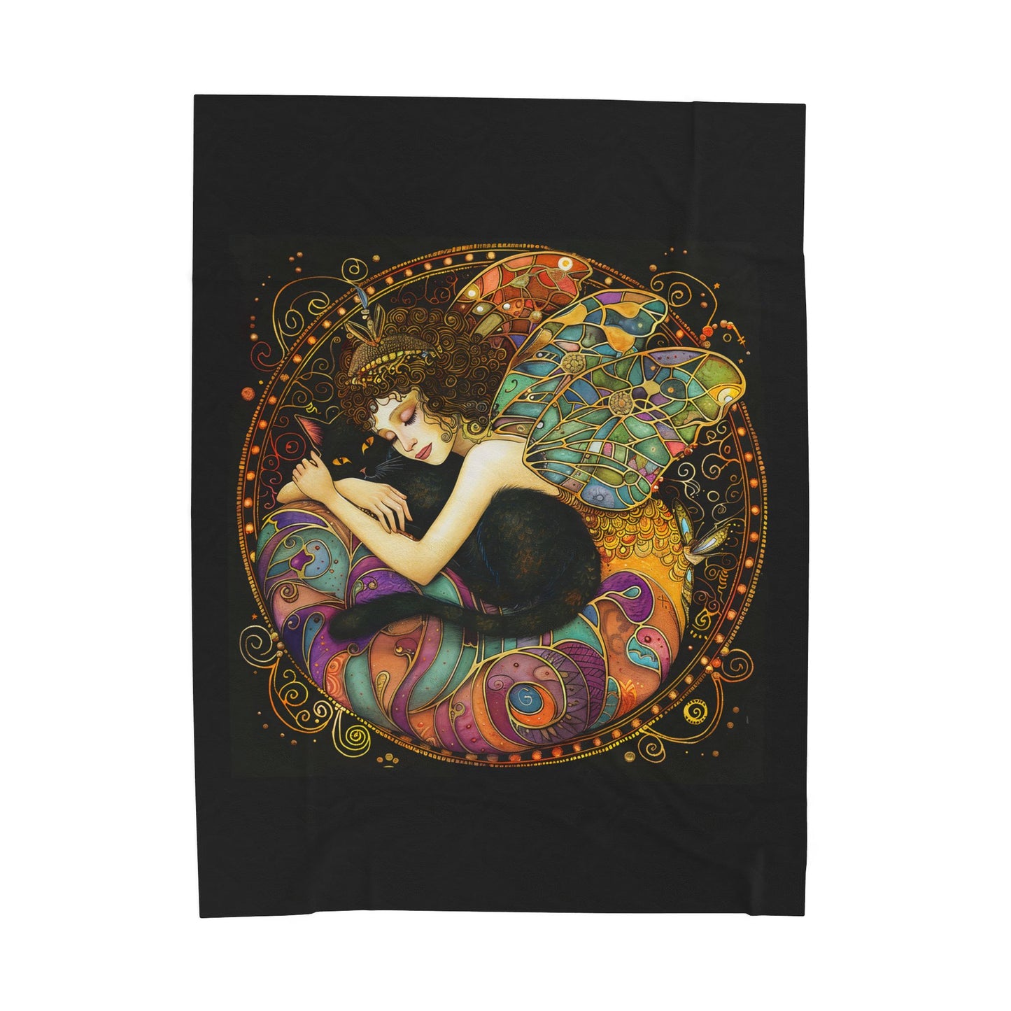 Artistic Fairy Velveteen Plush Blanket, Magical Home Décor, Cozy Gift for All Occasions, Soft Throw for Relaxation