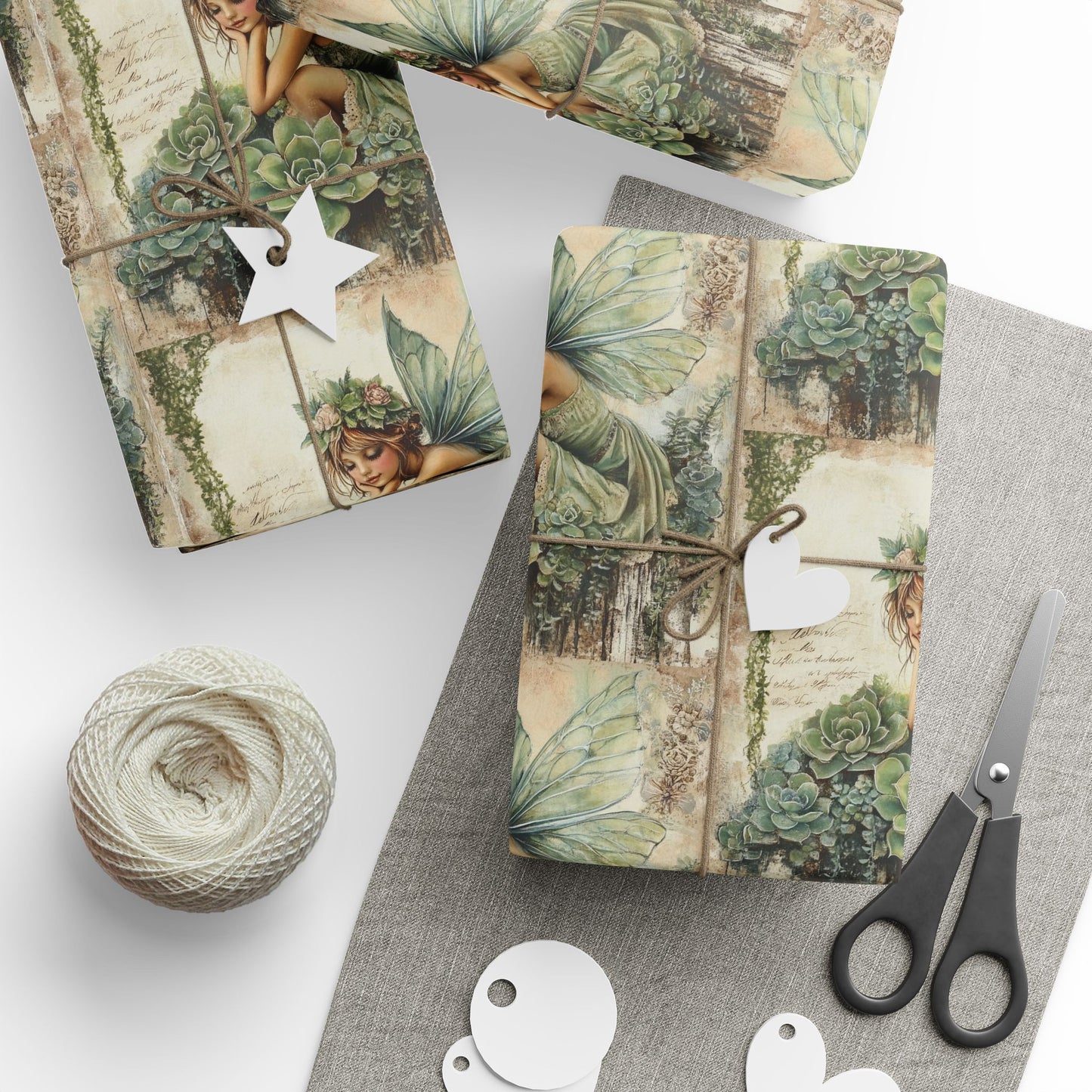 Chic Fairy Gift Wrapping Paper for All Occasions, Floral & Botanical Designs, Eco-Friendly Wrap, Birthday, Wedding, Holiday