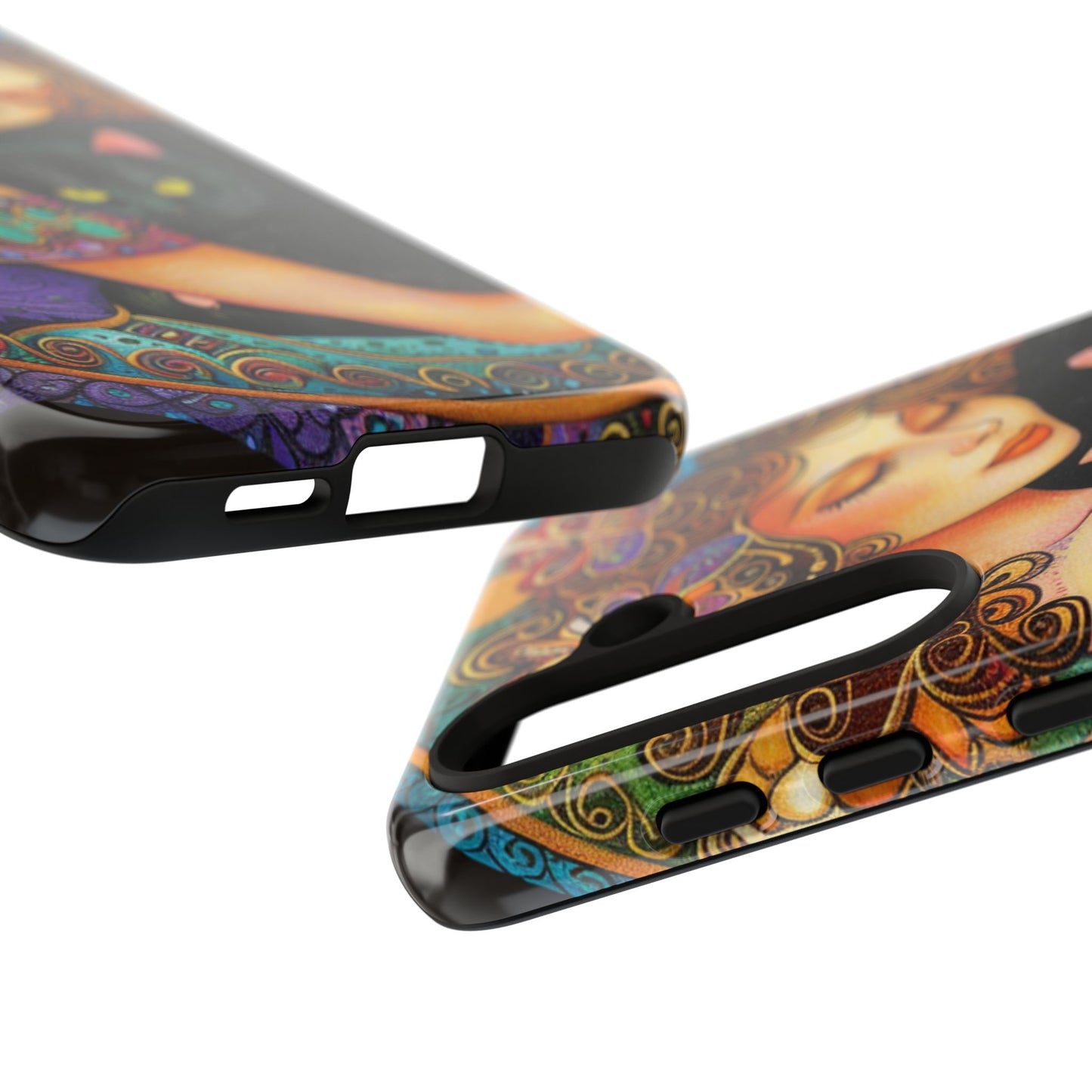 Colorful Cat Art Phone Case, Tough Phone Cover for Cat Lovers, Gift for Pet Owners, Artistic Mobile Case, Cute Cat Design