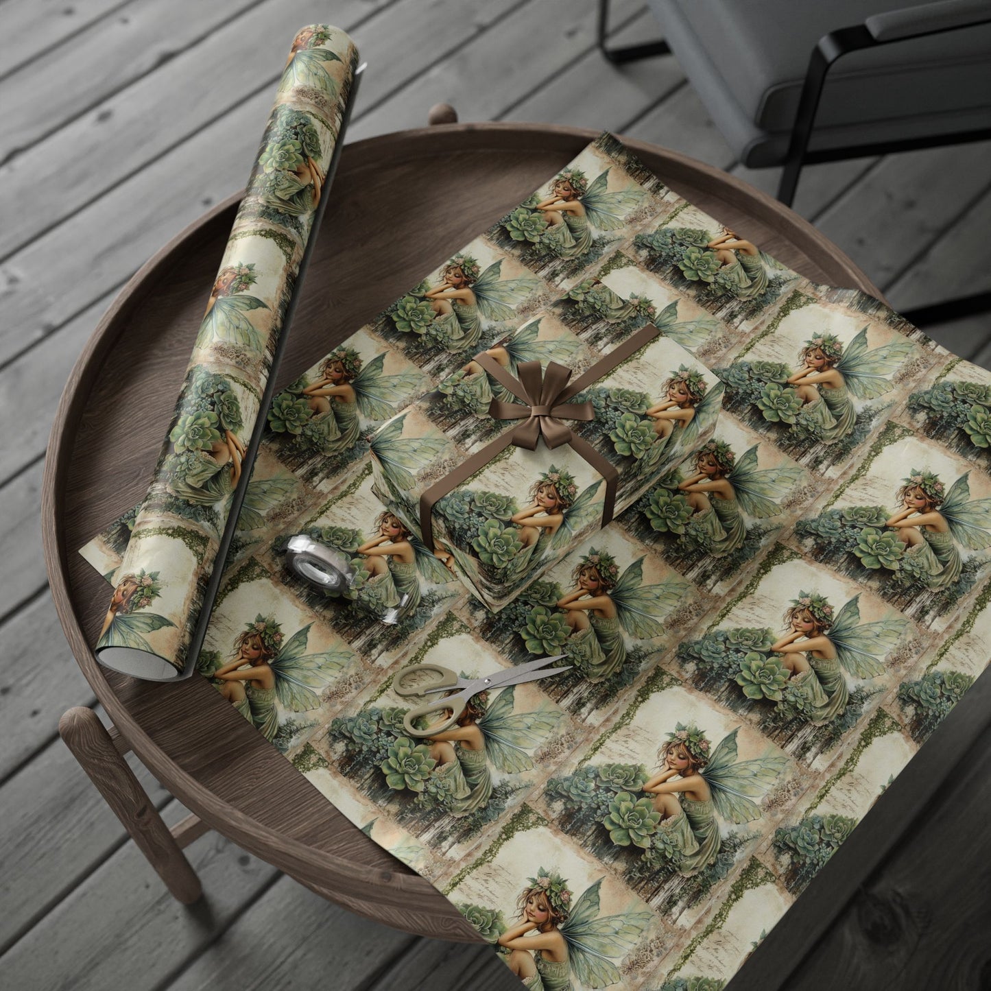 Chic Fairy Gift Wrapping Paper for All Occasions, Floral & Botanical Designs, Eco-Friendly Wrap, Birthday, Wedding, Holiday