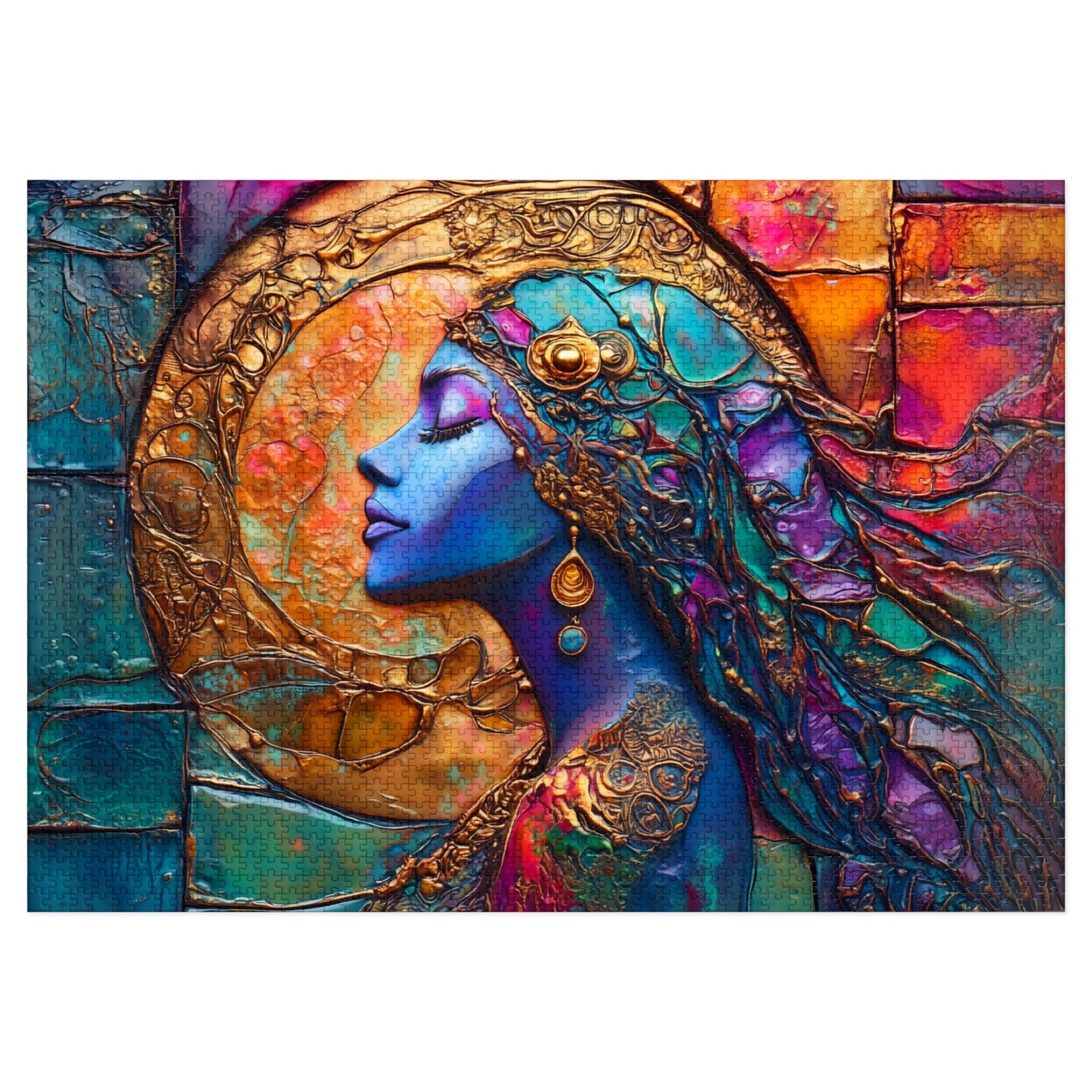 Bohemian Moon Goddess Jigsaw Puzzle