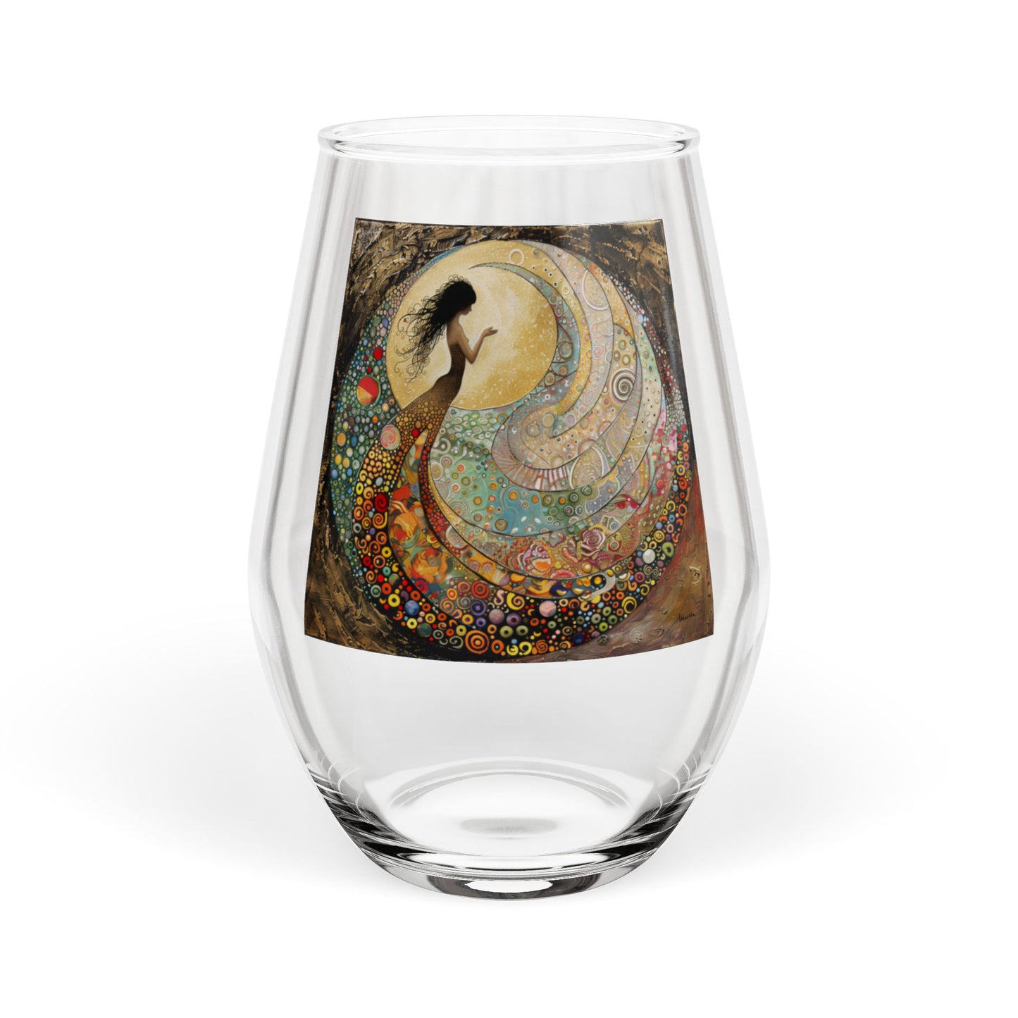Moonlit Goddess Swirl Stemless Wine Glass | 11.75oz