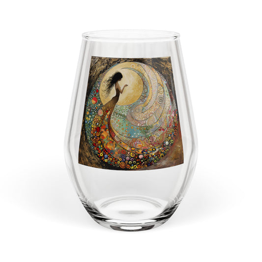 Moonlit Goddess Swirl Stemless Wine Glass | 11.75oz