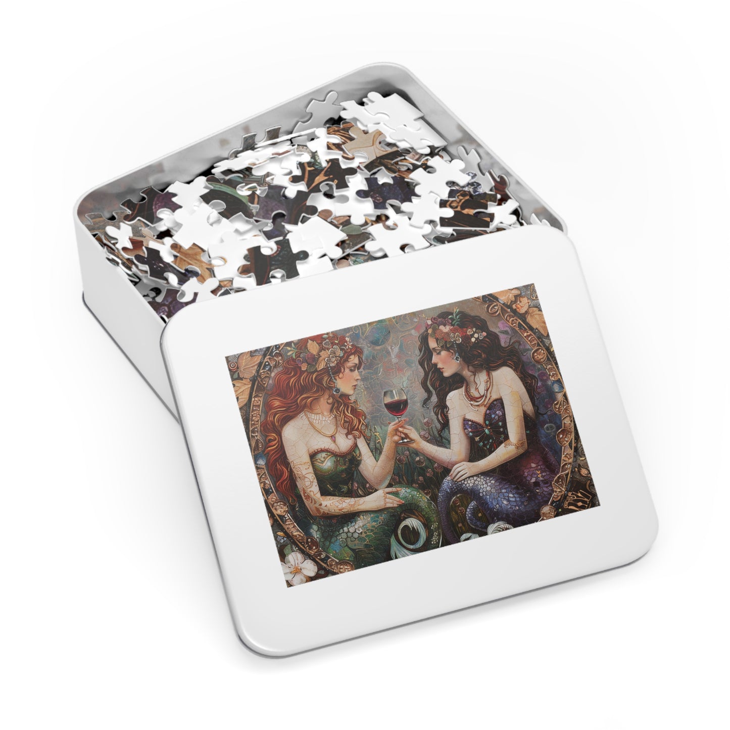 Mermaids in Paris jigsaw puzzle, Mermaid Jigsaw Puzzles