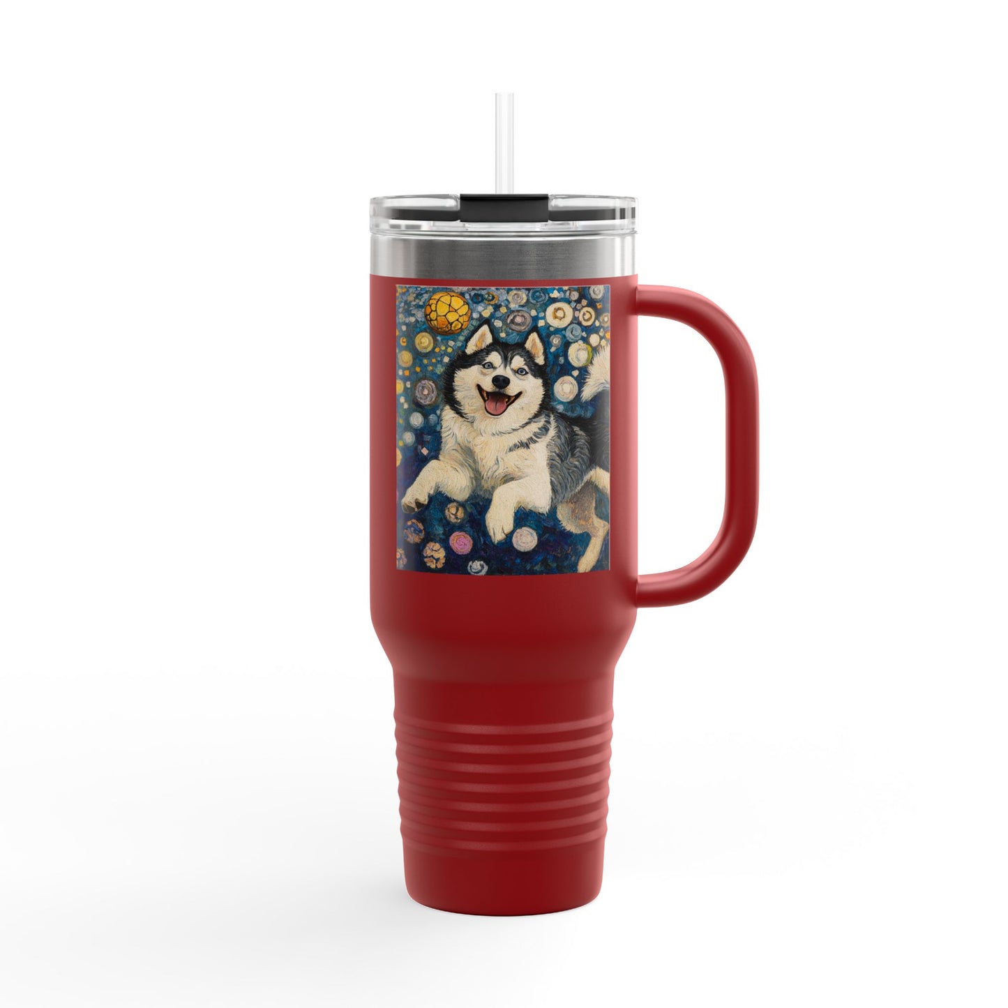Husky Insulated Travel Mug, 40oz - Perfect for Dog Lovers, Gifts, Outdoors, Travel, Coffee and Tea Enthusiasts