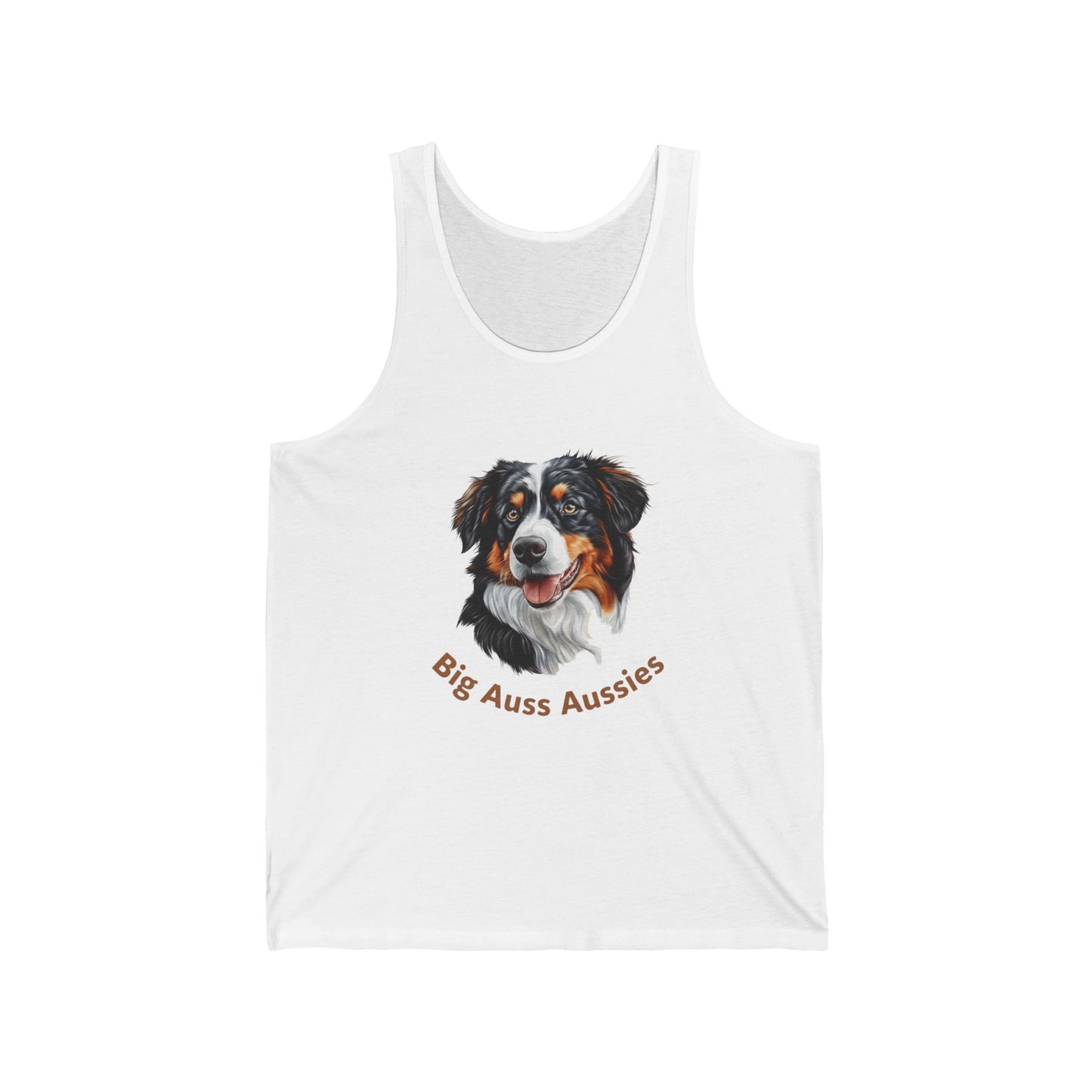 Big Auss Aussies  Unisex Jersey Tank Tri Color Australian Shepherd