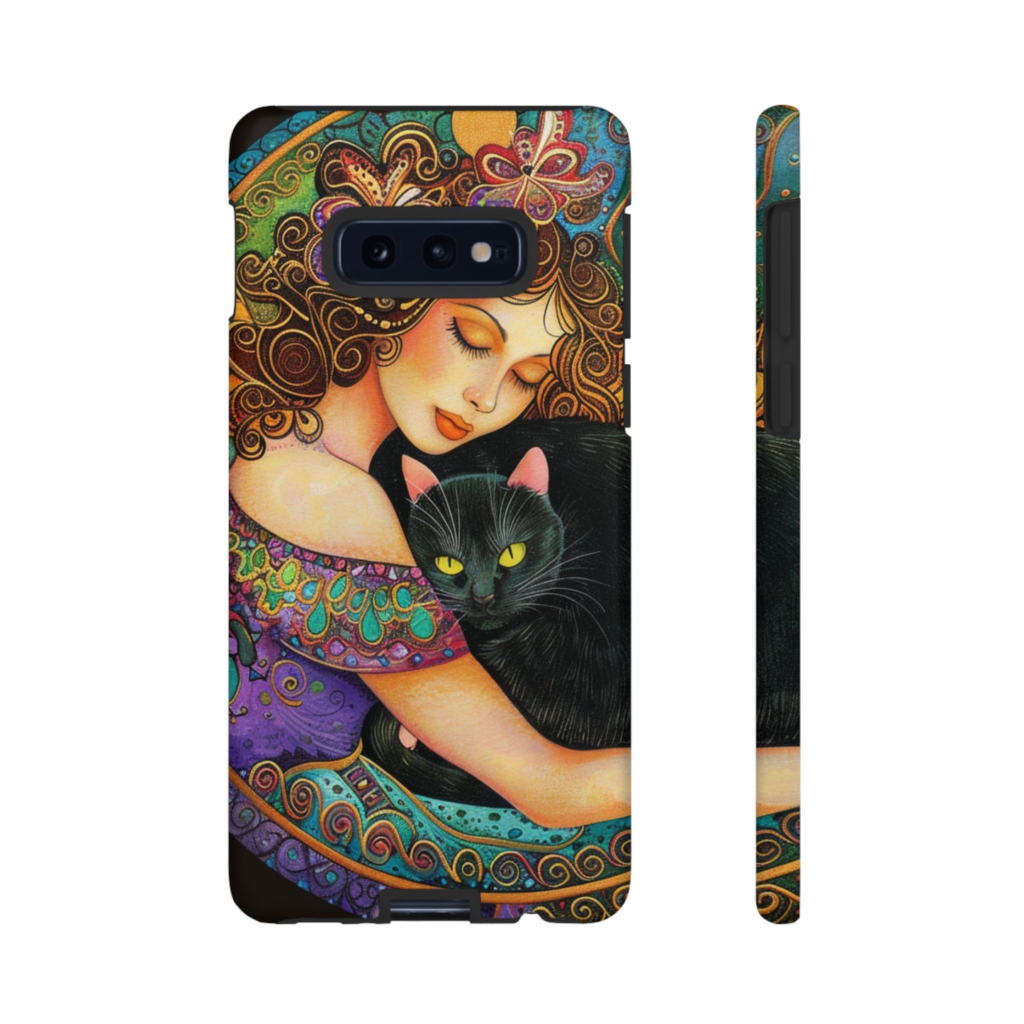 Colorful Cat Art Phone Case, Tough Phone Cover for Cat Lovers, Gift for Pet Owners, Artistic Mobile Case, Cute Cat Design