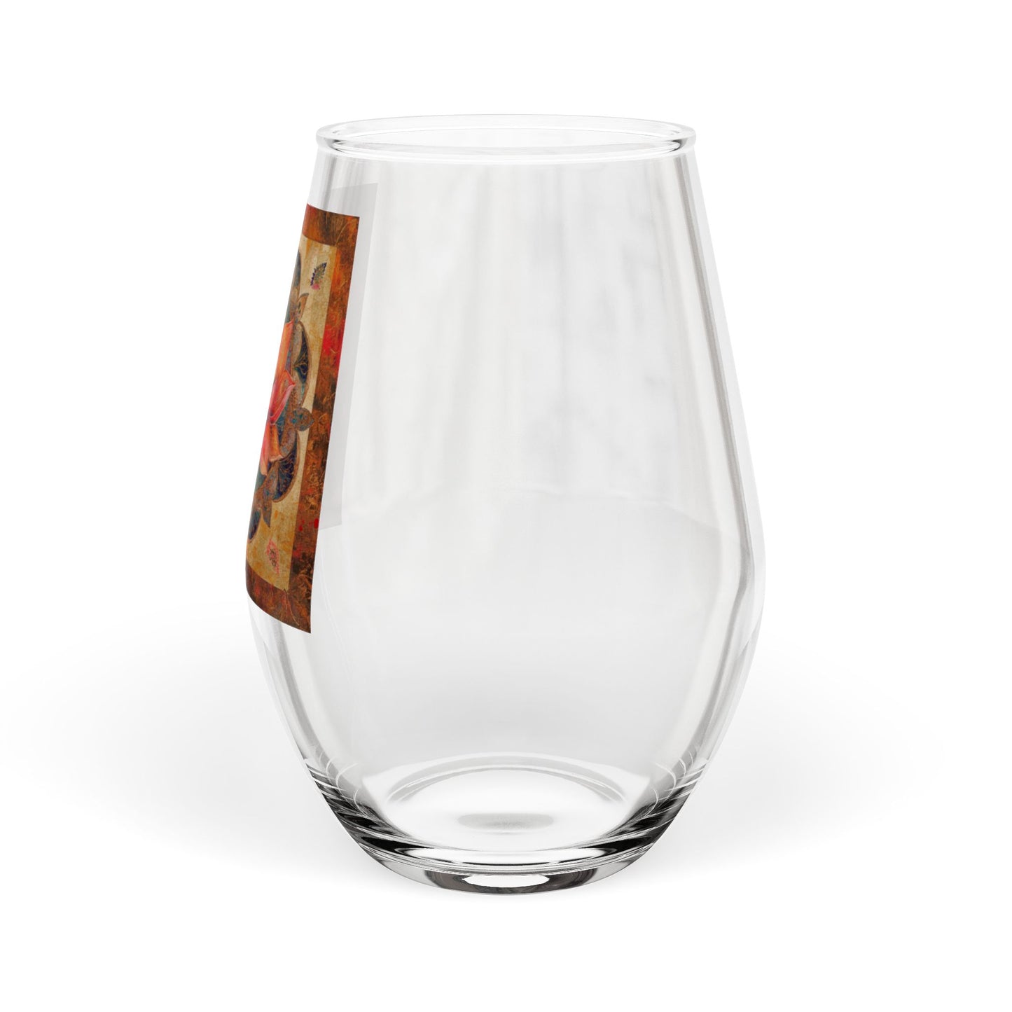 Lotus Mandala Stemless Wine Glass | 11.75oz