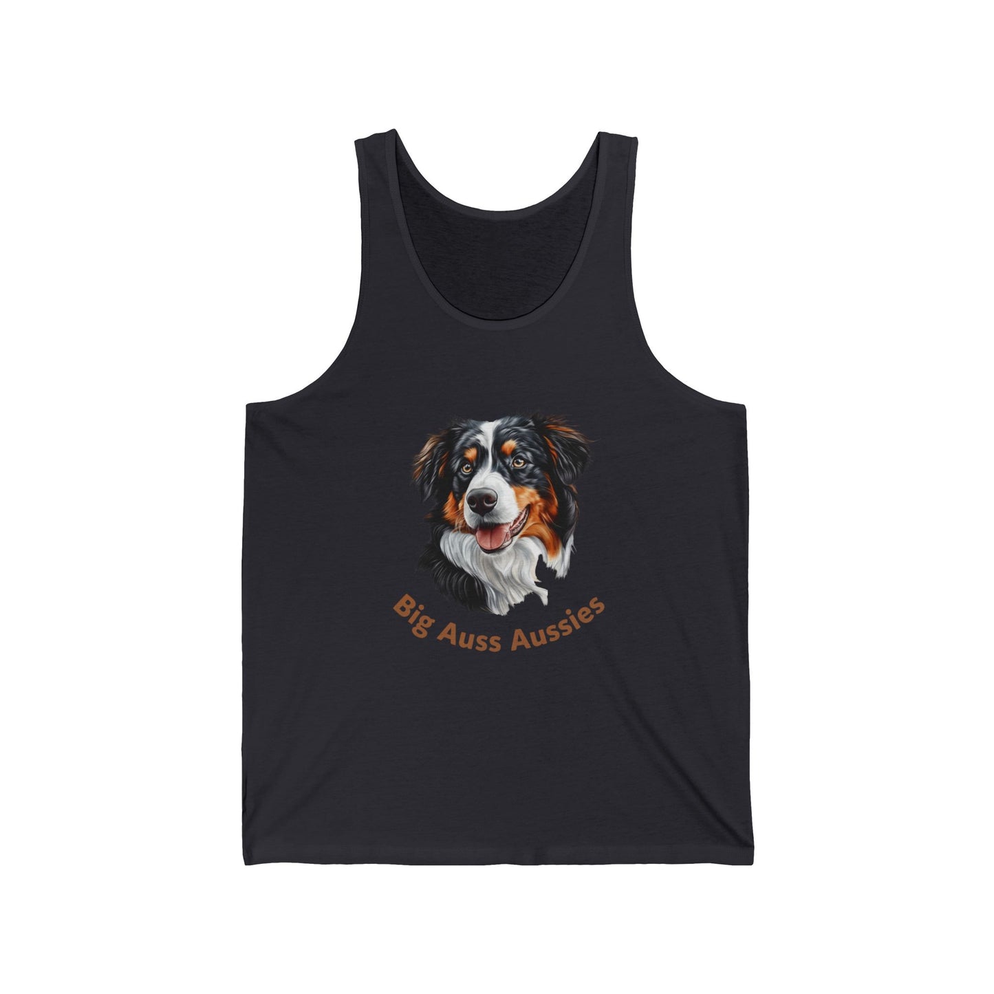 Big Auss Aussies  Unisex Jersey Tank Tri Color Australian Shepherd