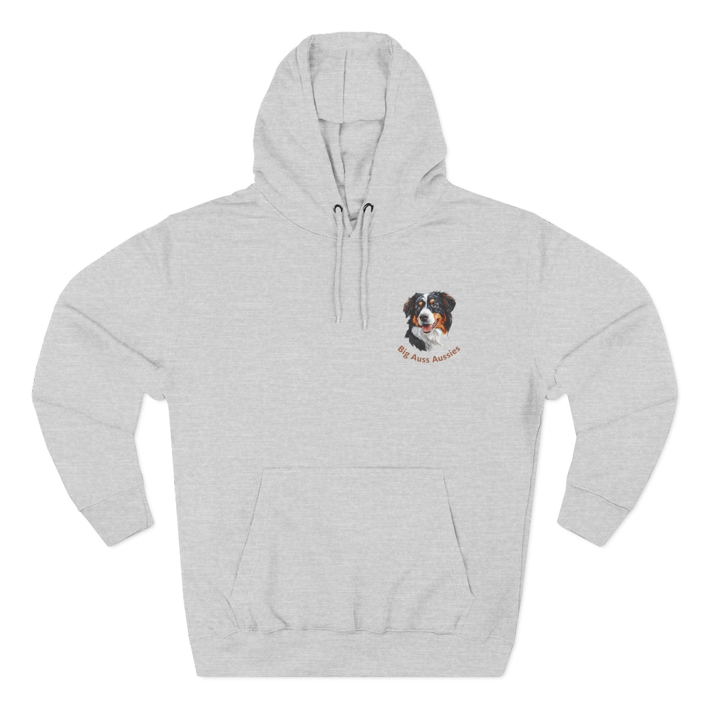 Big Auss Aussie Hoodie - Fleece Hoodie with Tri Color Australian Shepherd Design