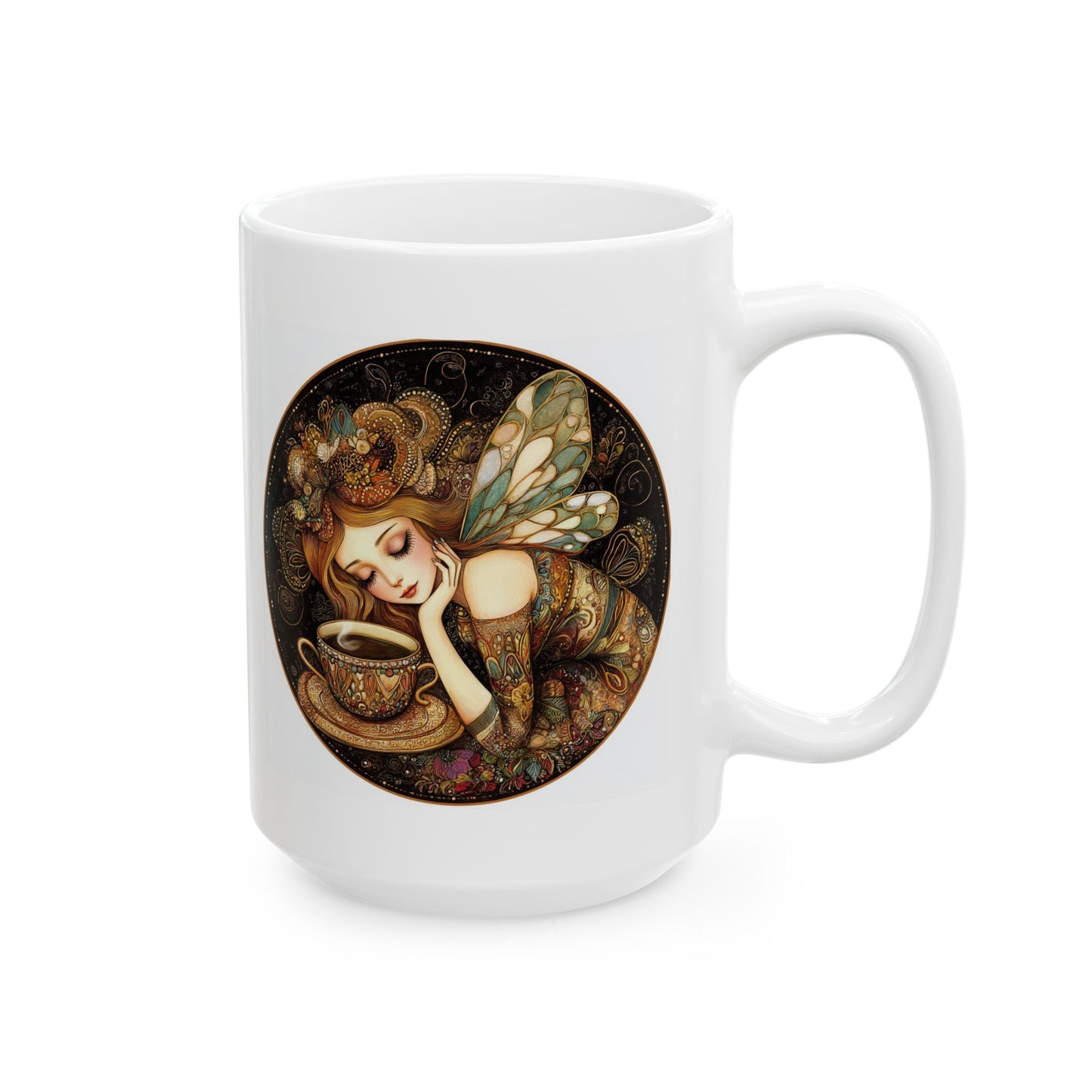 Tea Time Fairy Collection, "Black Tea" , Elegant Tea Cup, Astrology Decor, Cozy Home Drinkware, Unique Birthday Present