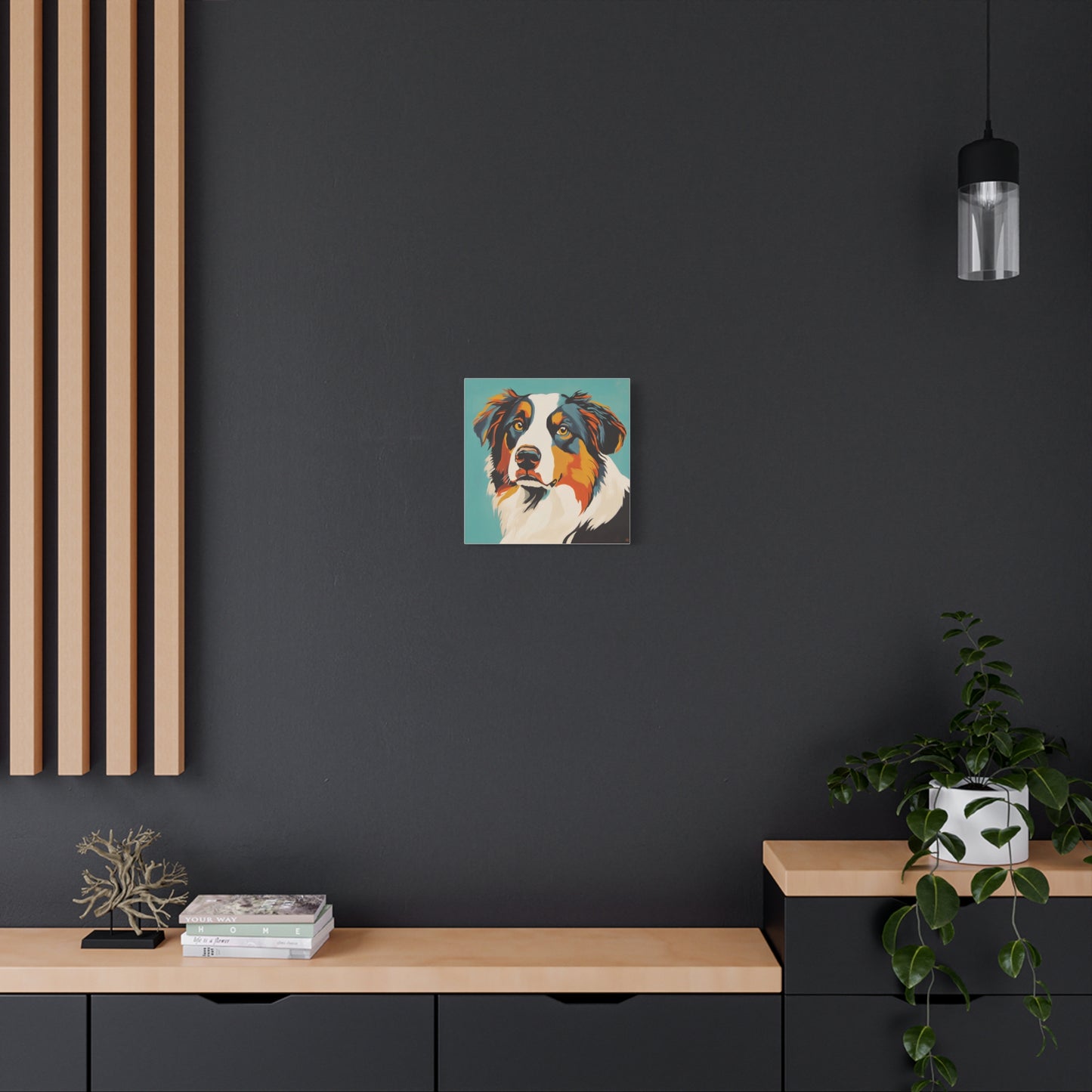 Mid Century Modern Aussie Canvas Wall Art, Home Decor, Pet Lover Gift, Dog Art, Animal Lover Decor