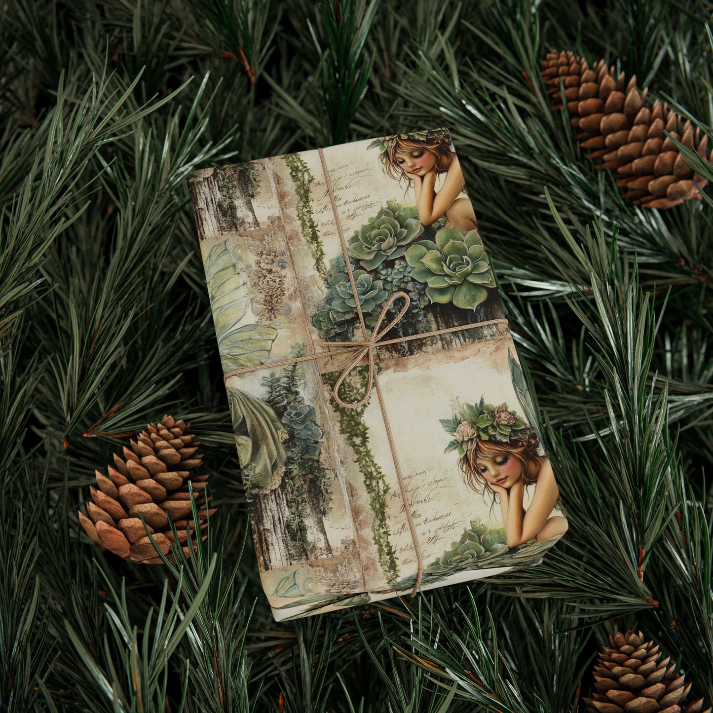Chic Fairy Gift Wrapping Paper for All Occasions, Floral & Botanical Designs, Eco-Friendly Wrap, Birthday, Wedding, Holiday