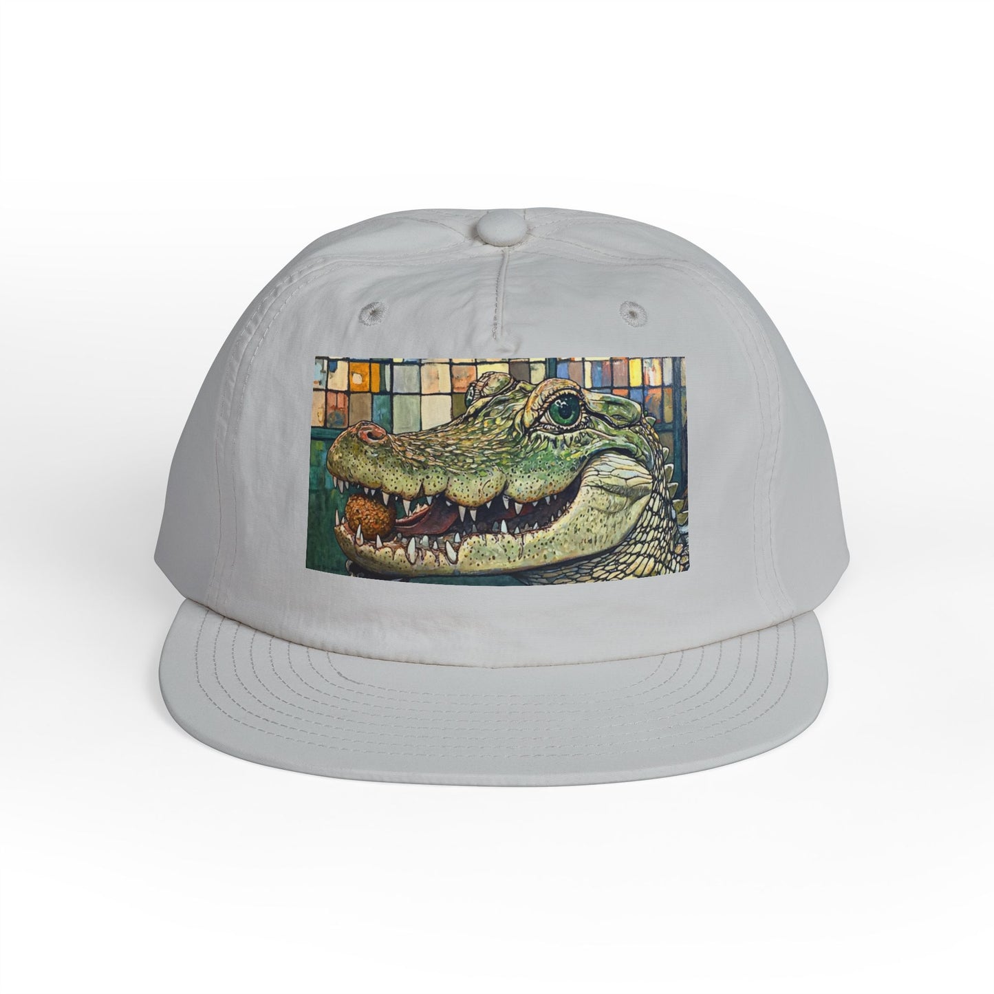 Alligator Bites Surf Cap, Beach Hat, Summer Accessory, Cute Gift, Outdoor Recreation, Unique Beach Style