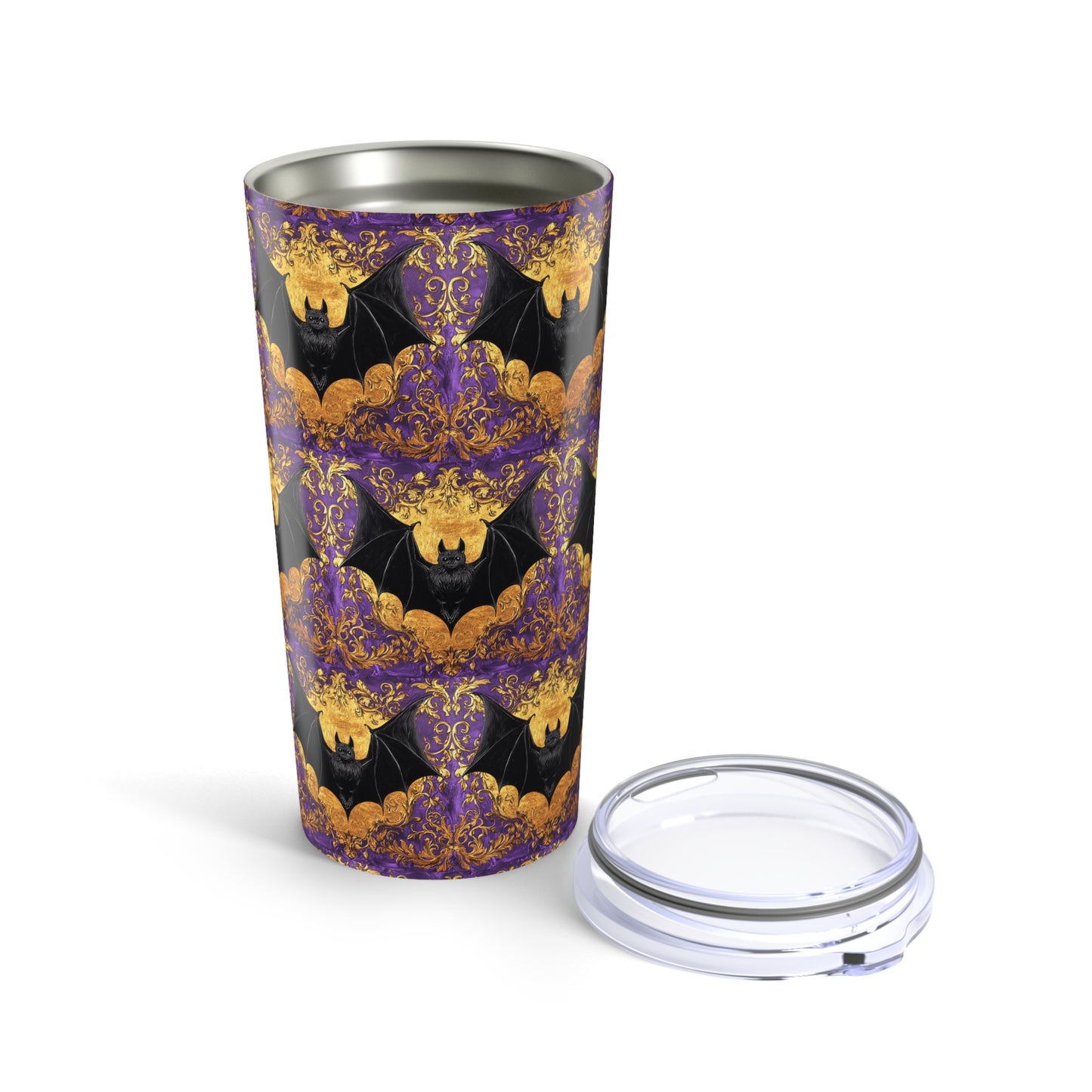 Baroque Bat Halloween Tumbler, 20oz Halloween Drinkware, Spooky Travel Mug, Fall Decoration, Gothic Gift