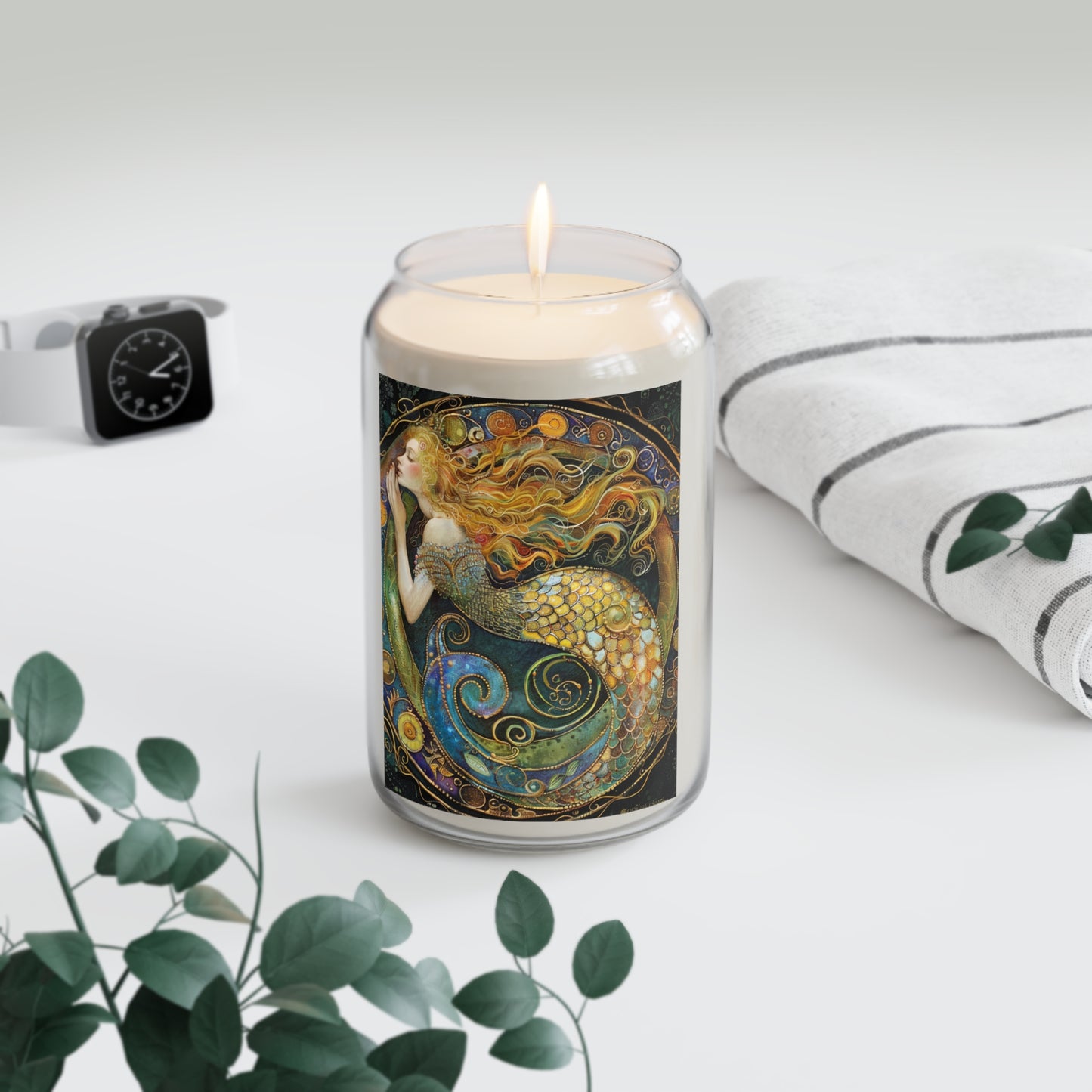 Mermaid Scented Candle, Unique Home Decor, Relaxation Gift, Ocean Lover Gift, Aromatherapy Candle, Coastal Vibes