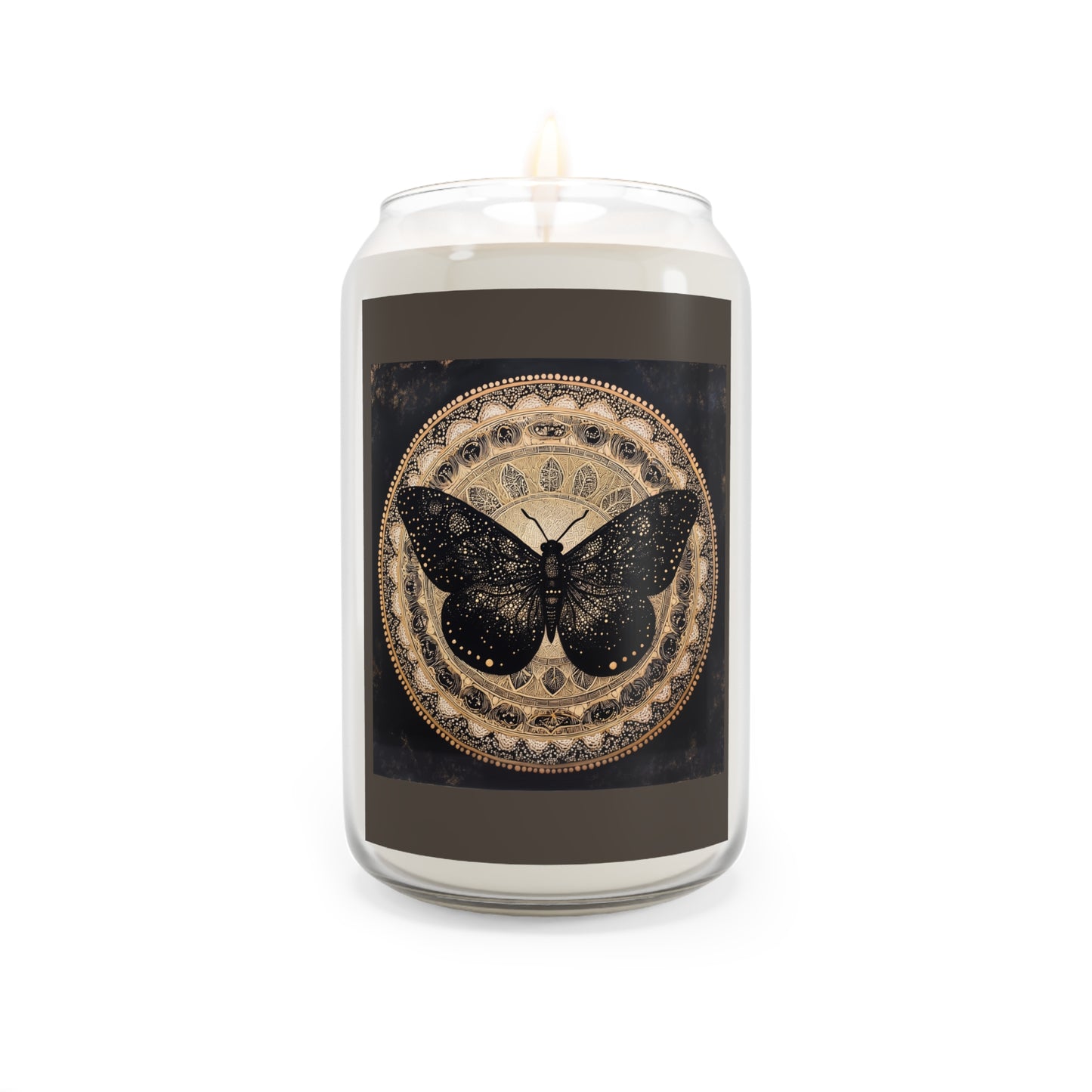 Vintage Mandala Black Moth Candle Soy Candle | 13.75oz