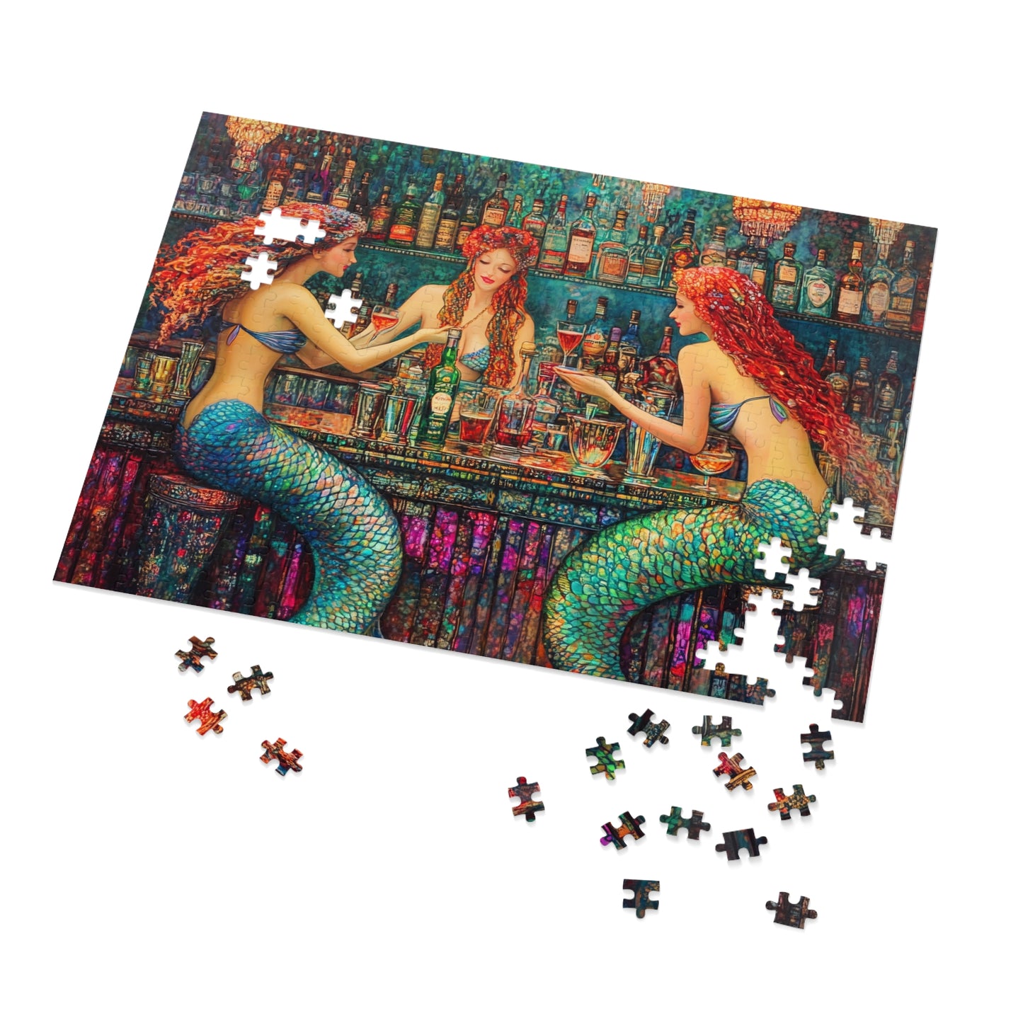 Mermaid Bar Gift Store Jigsaw Puzzle | 500-Piece Puzzle with Tin