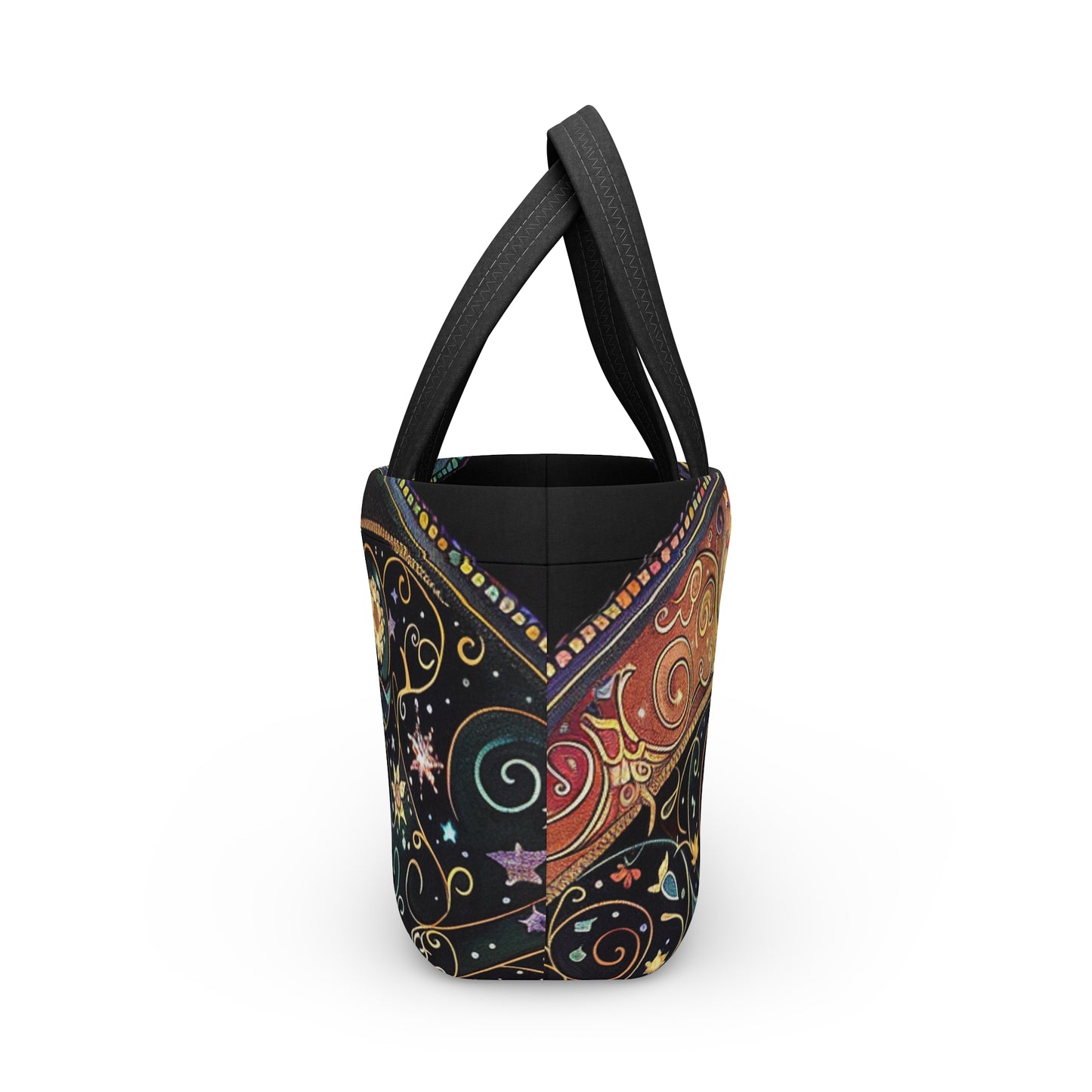 Cosmic Pattern Lunch Bag | Stylish Tote for Lunches, Picnics, Travel, Birthday Gift, Eco-Friendly Bag