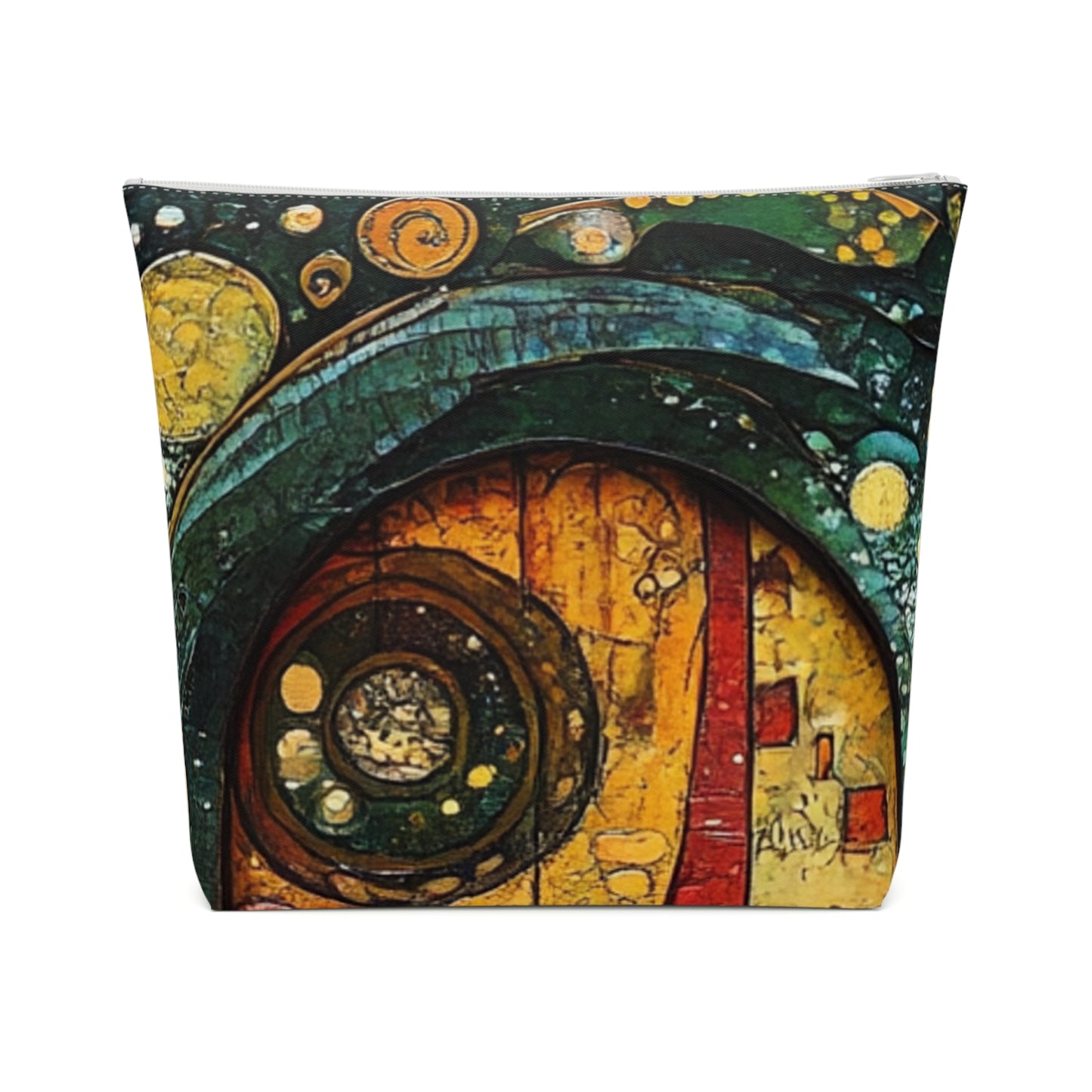 Fairy Door Artistic Cotton Cosmetic Bag - Unique Makeup Pouch, Gift for Her, Travel Organizer, Bohemian Style, Everyday Essentials