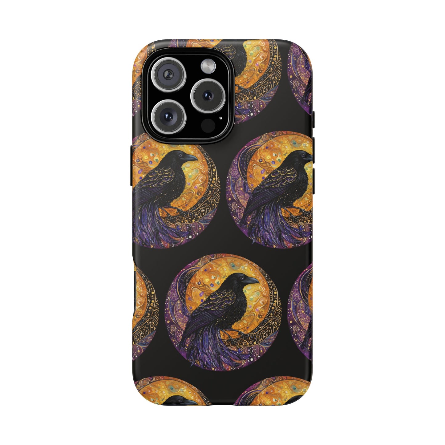 Raven Celestial Phone Case, Astrological Gift, Bird Lover Accessory, Tough Phone Cover, Gothic Aesthetic, Halloween Tech Decor