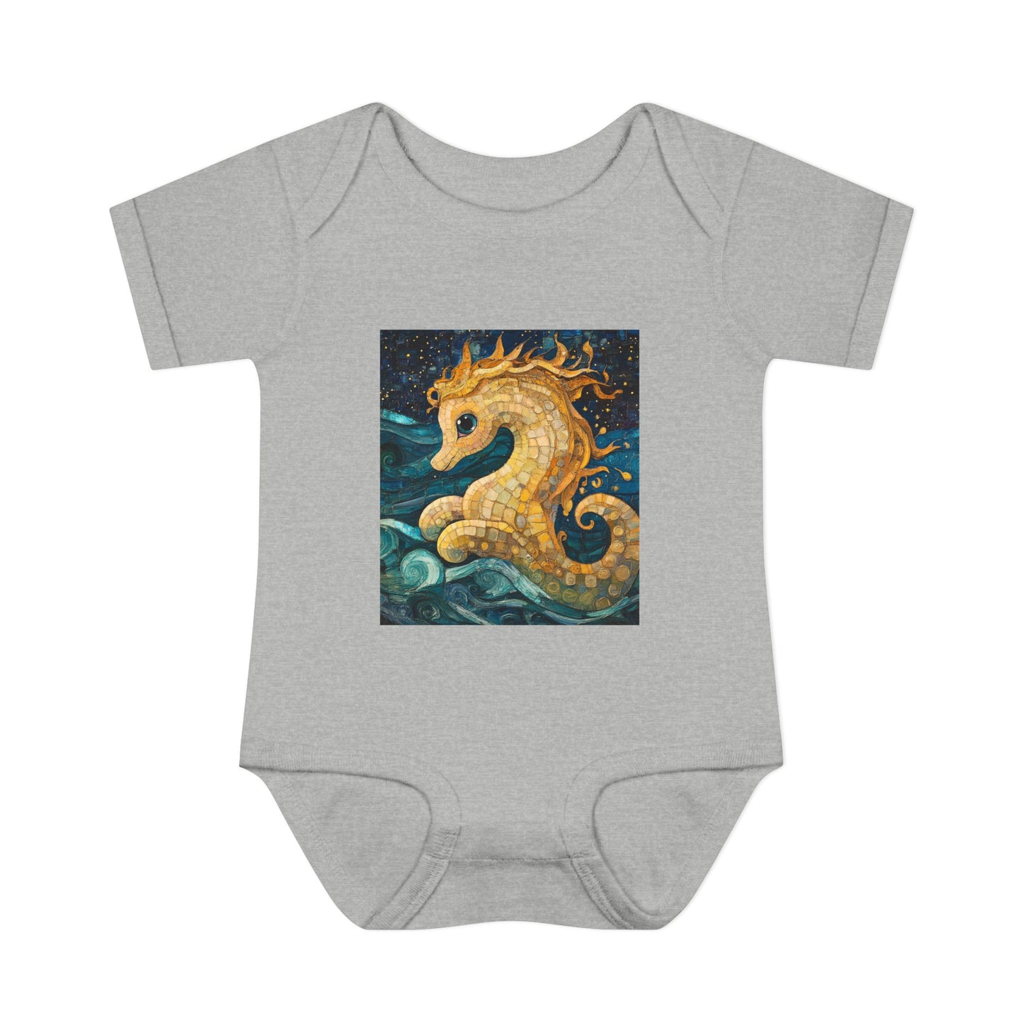 Baby Seahorse Baby Bodysuit, Cute Infant Clothing, Ocean Theme Baby Gift, Nursery Decor, Baby Shower Gift, Sea Creature Outfit