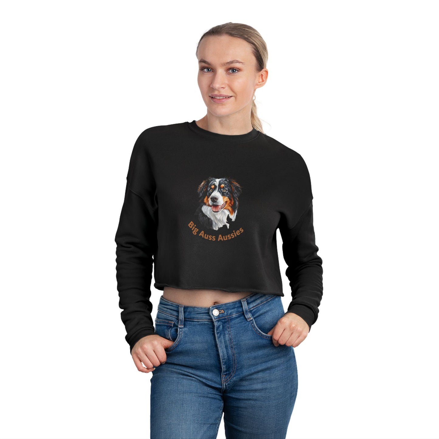 Big Auss Aussies Cropped Sweatshirt