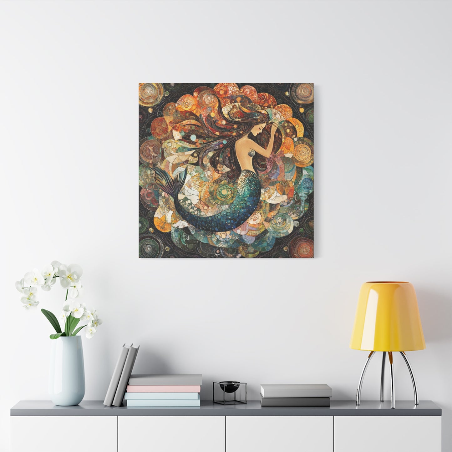 Mermaid Art Print, Canvas Wall Decor, Ocean-Themed Home Decor, Unique Gift for Mermaid Lovers, Nautical Wall Art, Coastal Decor