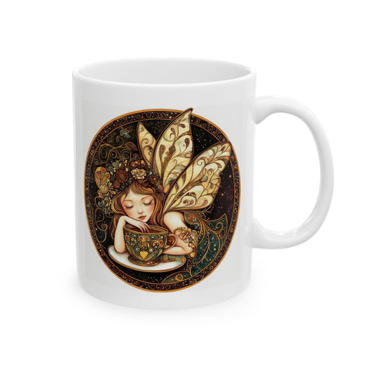 ArtisticTea Time Fairy Collection, "Persian Rose" , Perfect Gift for Coffee Lovers, Vibrant Artwork, Unique Drinkware, Home Decor,