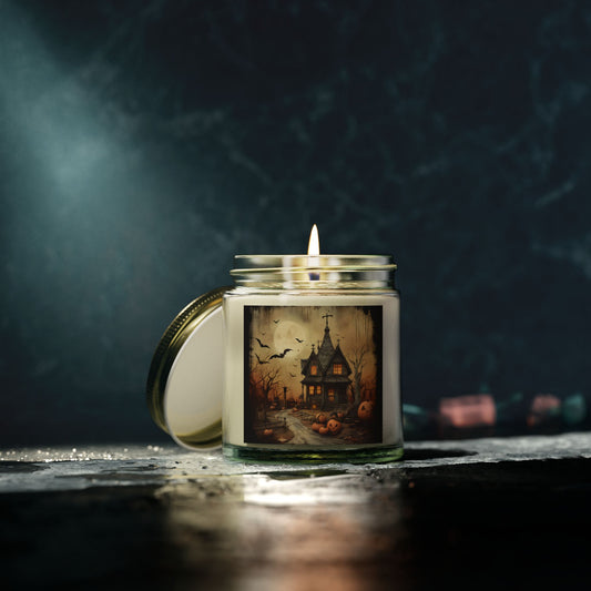 Halloween Haunted House Scented Candle | Spooky Home Decor, Gifts for Fall, Aromatherapy Candle, Unique Candle for Halloween