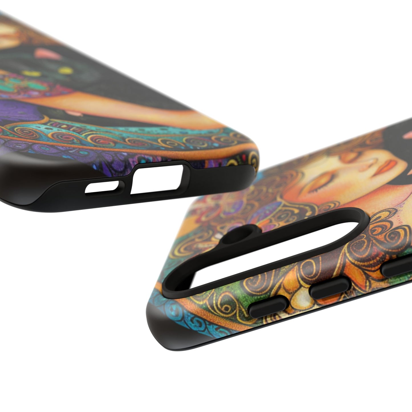 Colorful Cat Art Phone Case, Tough Phone Cover for Cat Lovers, Gift for Pet Owners, Artistic Mobile Case, Cute Cat Design