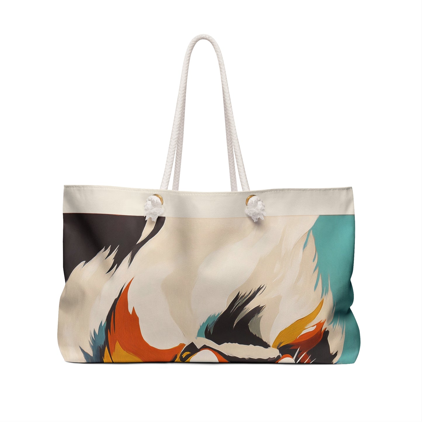 Mid Century Modern Black Tri Australian Shepherd  Weekender Bag | Pet Lover Travel Tote, Perfect for Weekend Getaways