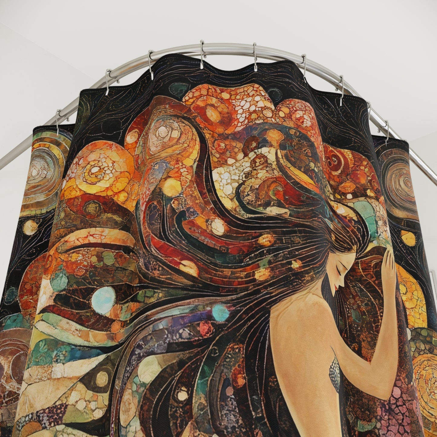 Enchanting Mermaid Shower Curtain - Boho Bathroom Decor, Ocean Theme Shower Accessories, Sea-Inspired Gift, Fantasy Home Decor