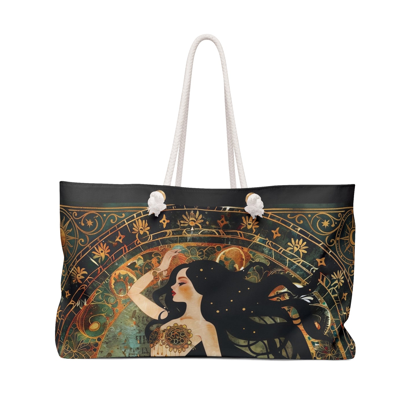 Art Nouveau Mermaid  Bag Vintage Celestial Illustration Weekend Tote