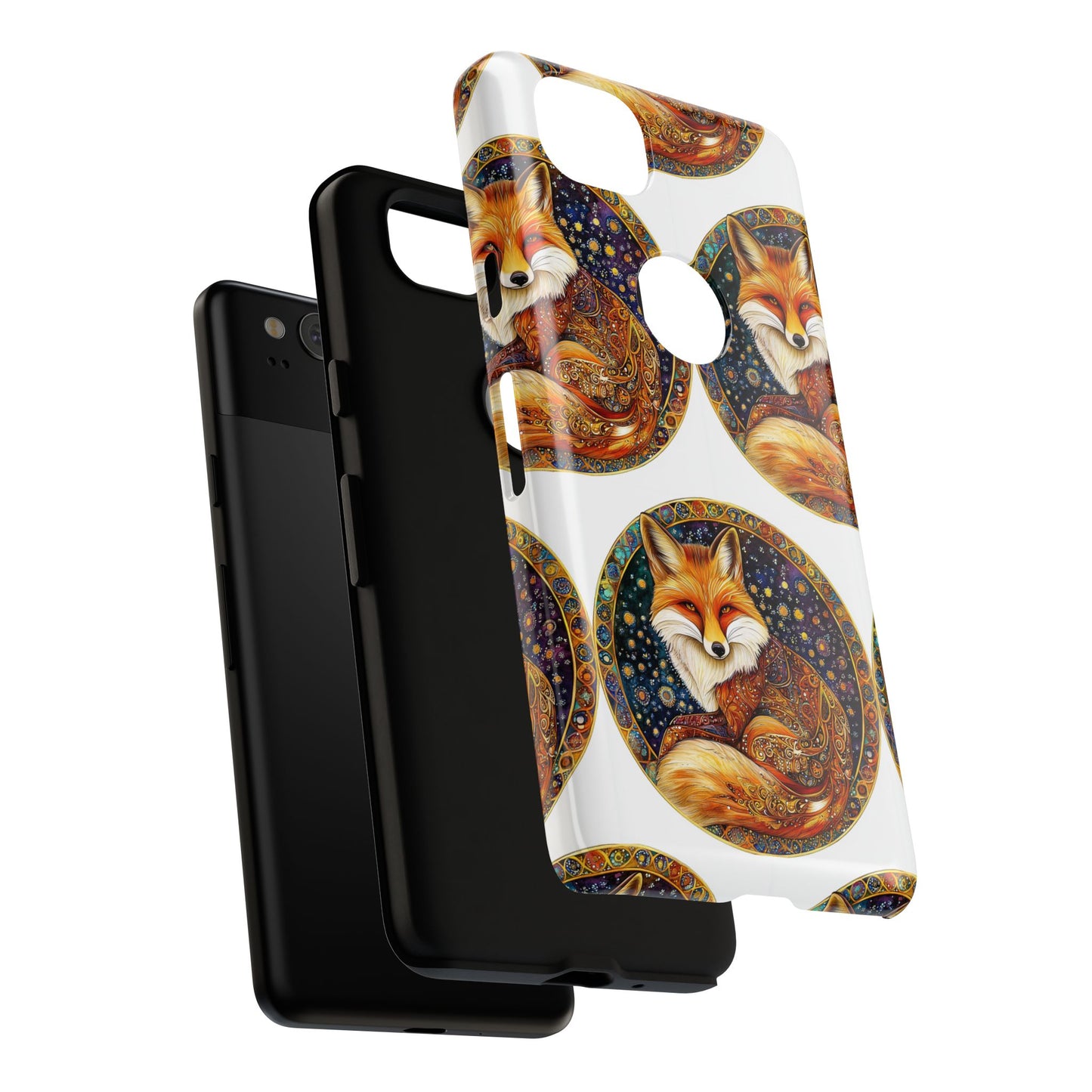 Artistic Fox Phone Case, Tough Phone Cover, Unique Gift for Animal Lovers, Stylish Tech Accessory, Nature-Inspired Decor