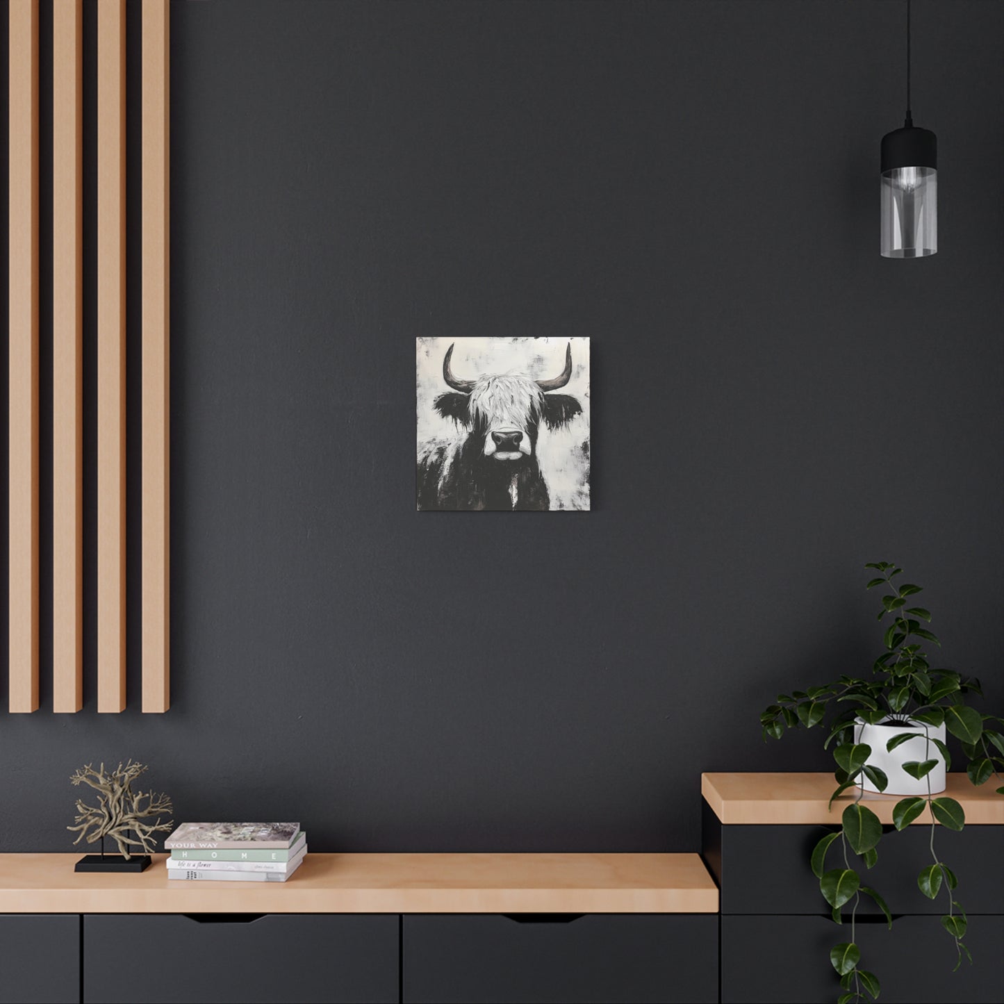 Black and White Highland Cow Wall Art Canvas, Farmhouse Decor, Black and White Animal Print, Modern Home Decoration, Gift for Cow Lovers, Country Style [...]