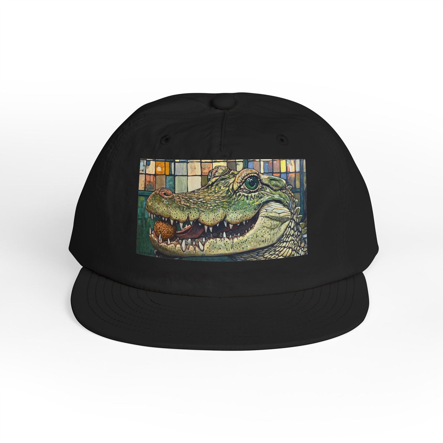 Alligator Bites Surf Cap, Beach Hat, Summer Accessory, Cute Gift, Outdoor Recreation, Unique Beach Style